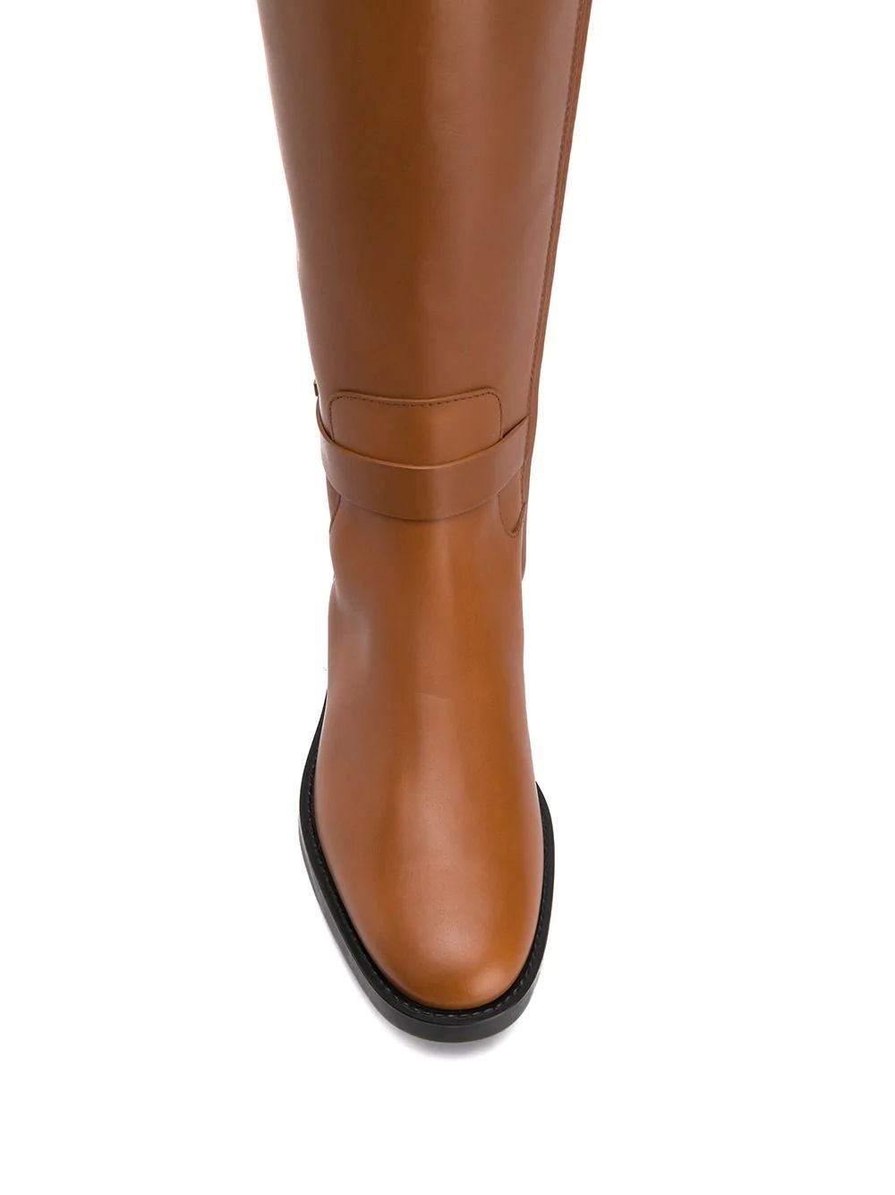 logo plaque knee boots - 4