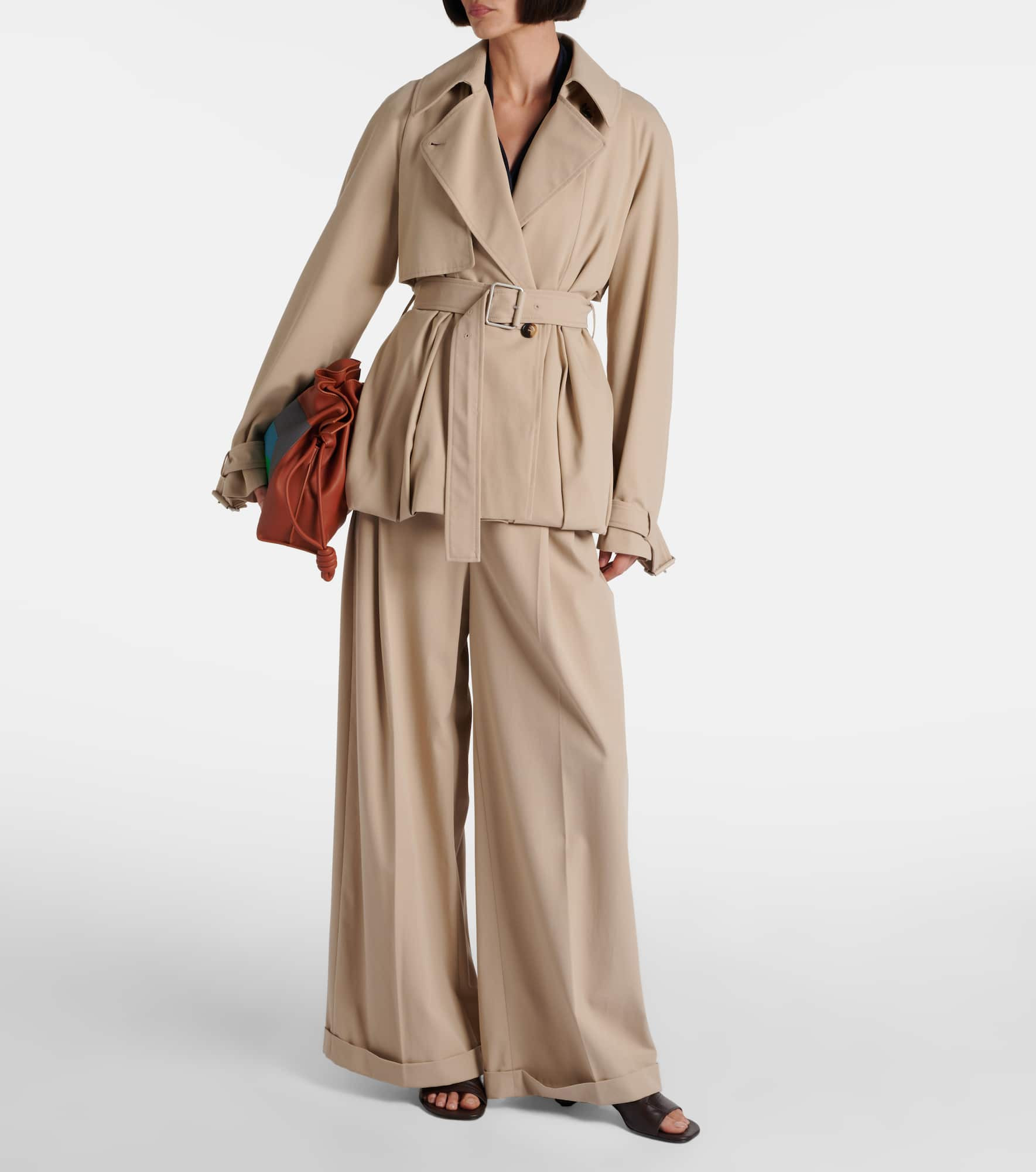 High-rise cotton wide-leg pants - 2