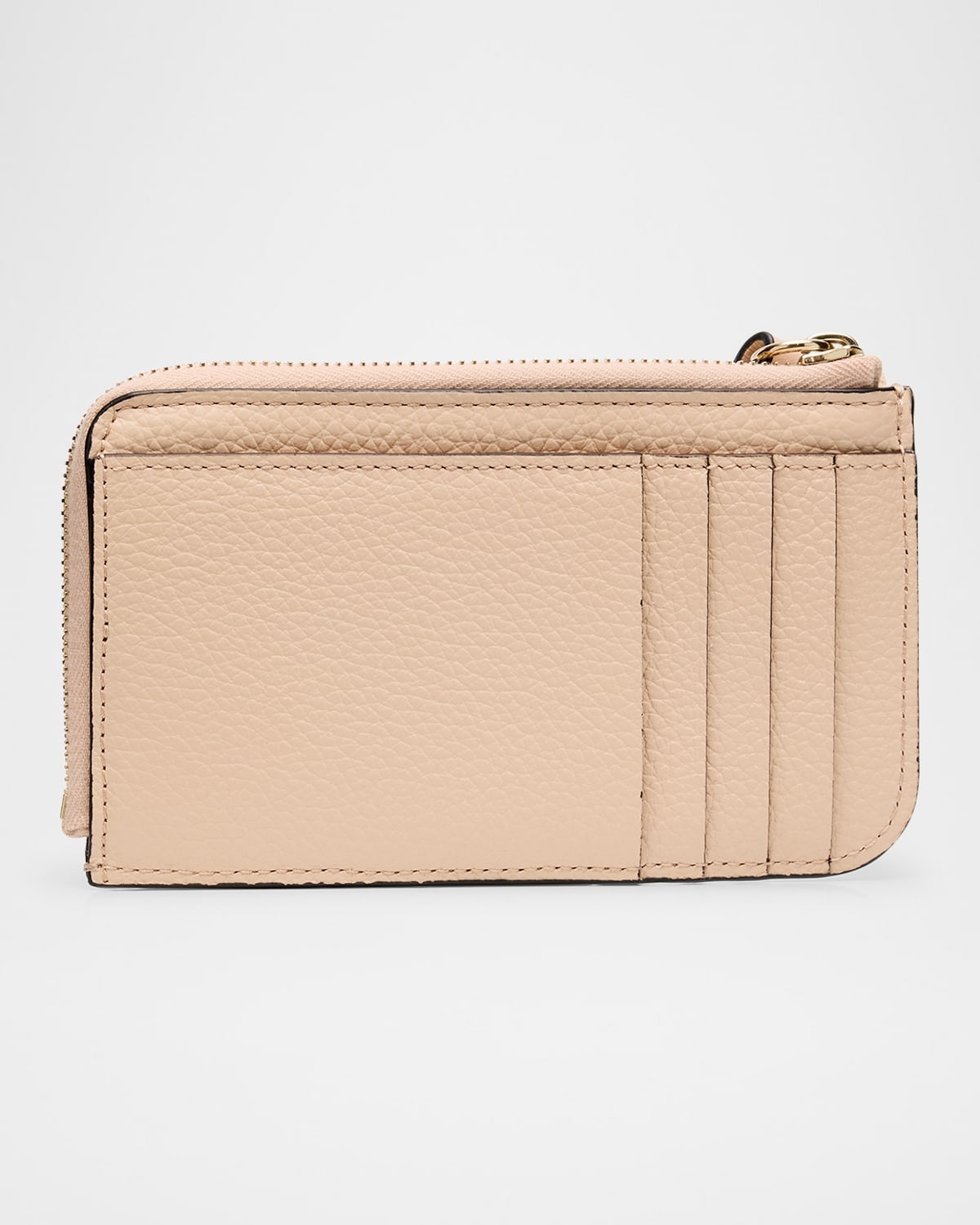 Alphabet Zip Leather Card Case - 3