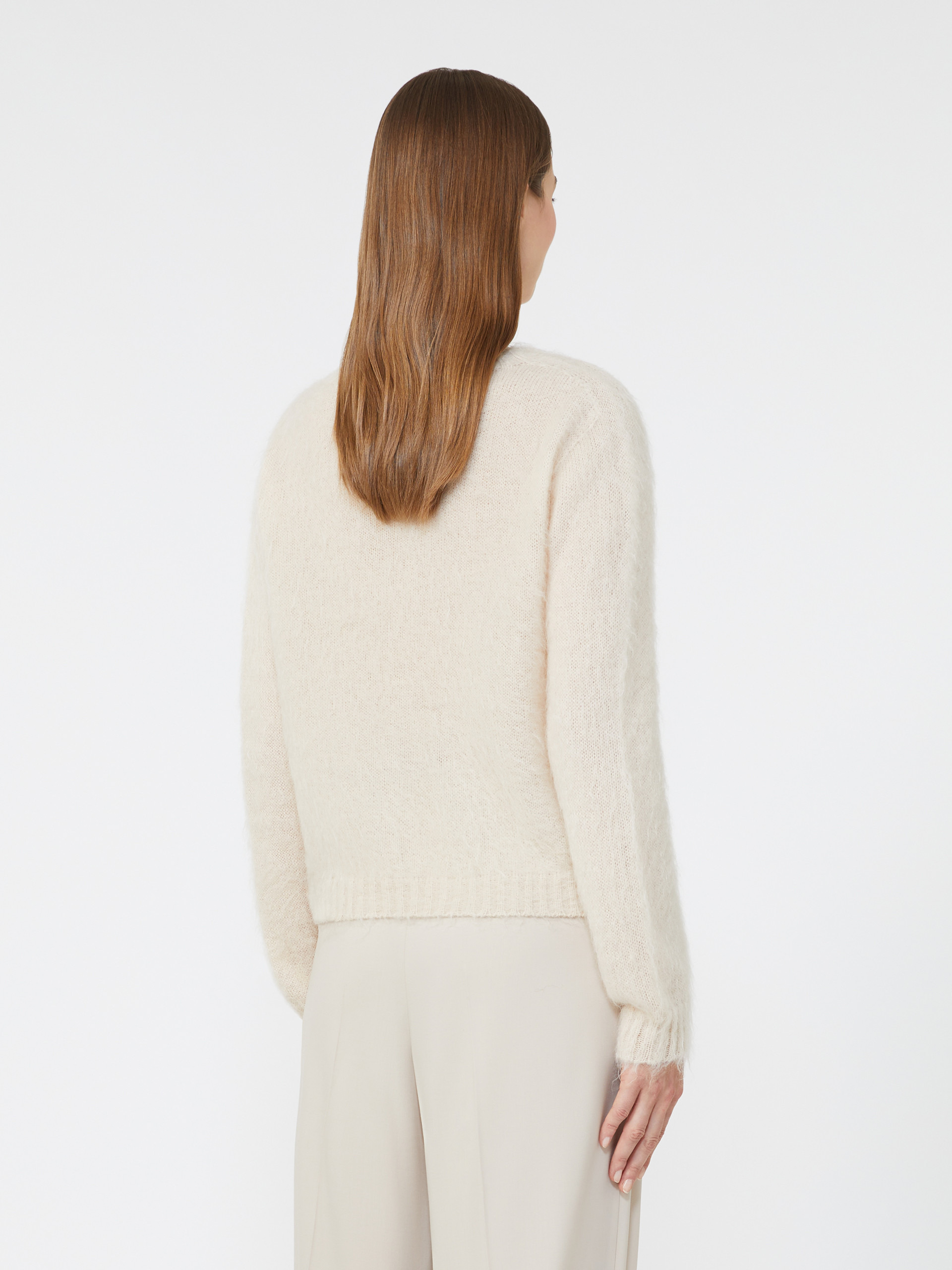 ACETO Crewneck sweater in mohair blend yarn - 4