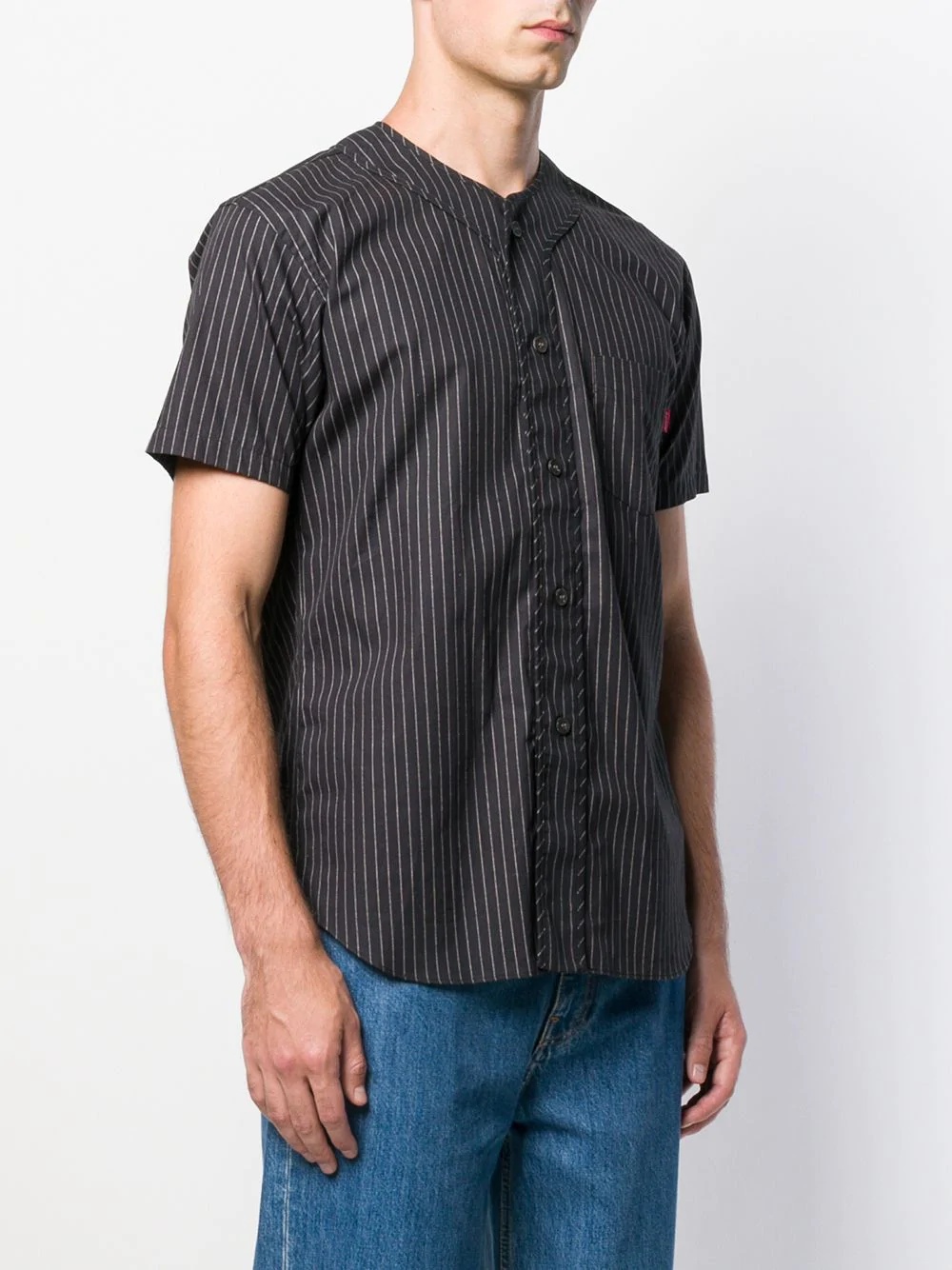 x Comme des Garçons pinstriped baseball top - 3