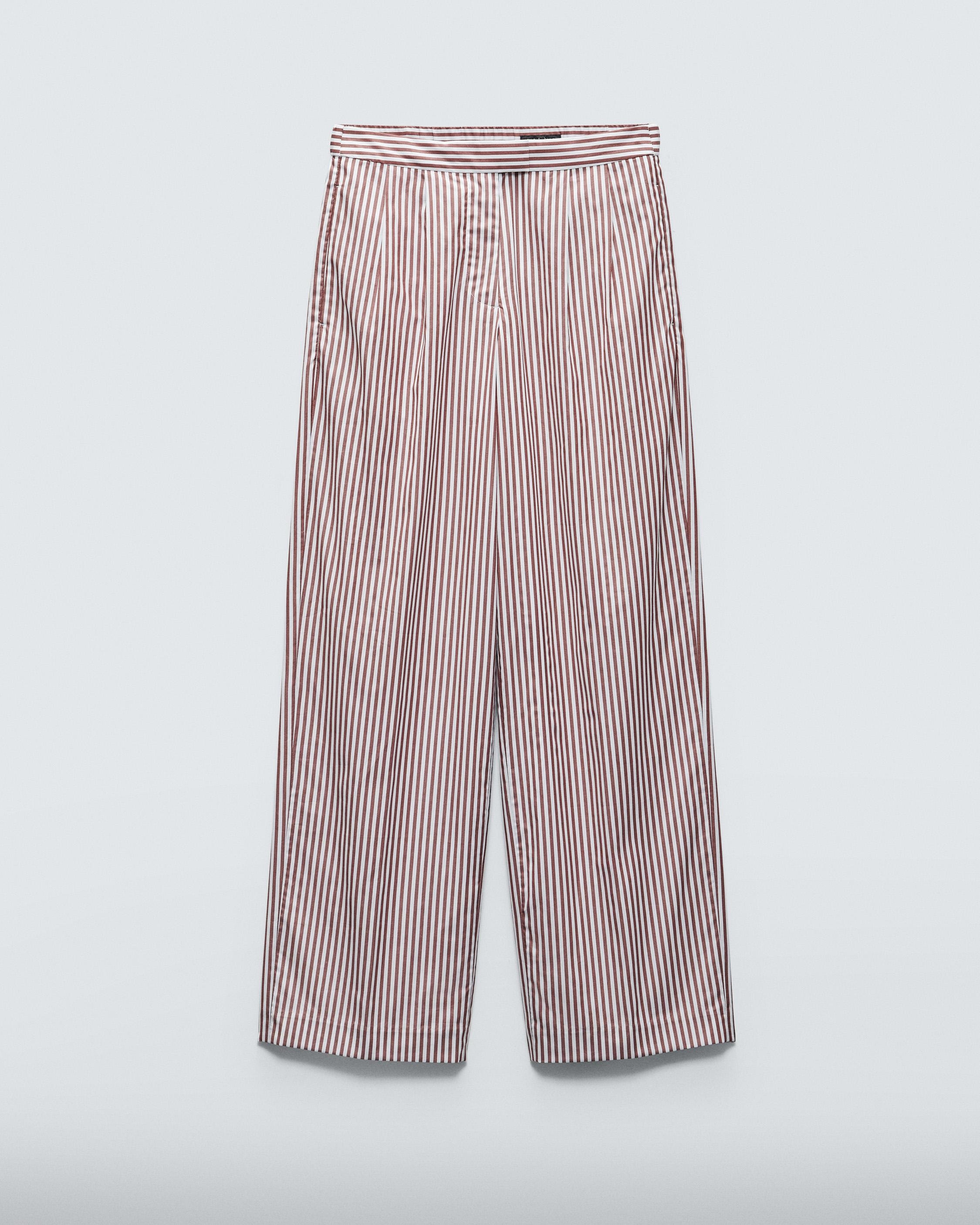 Lacey Stripe Cotton Poplin Pant
Relaxed Fit - 1