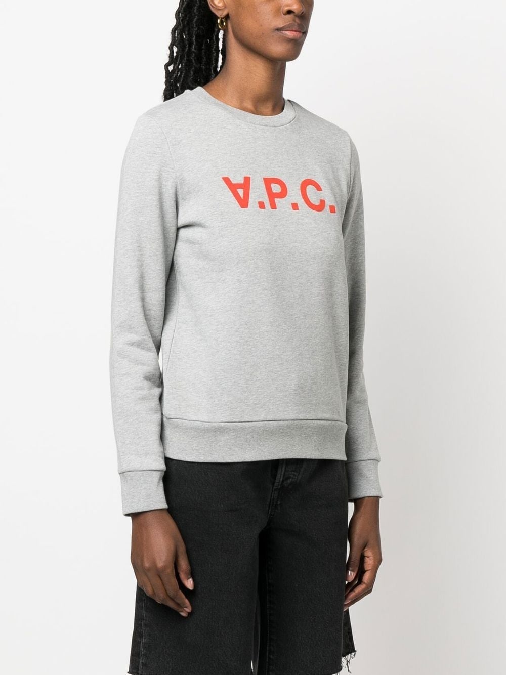 logo-print cotton sweatshirt - 3