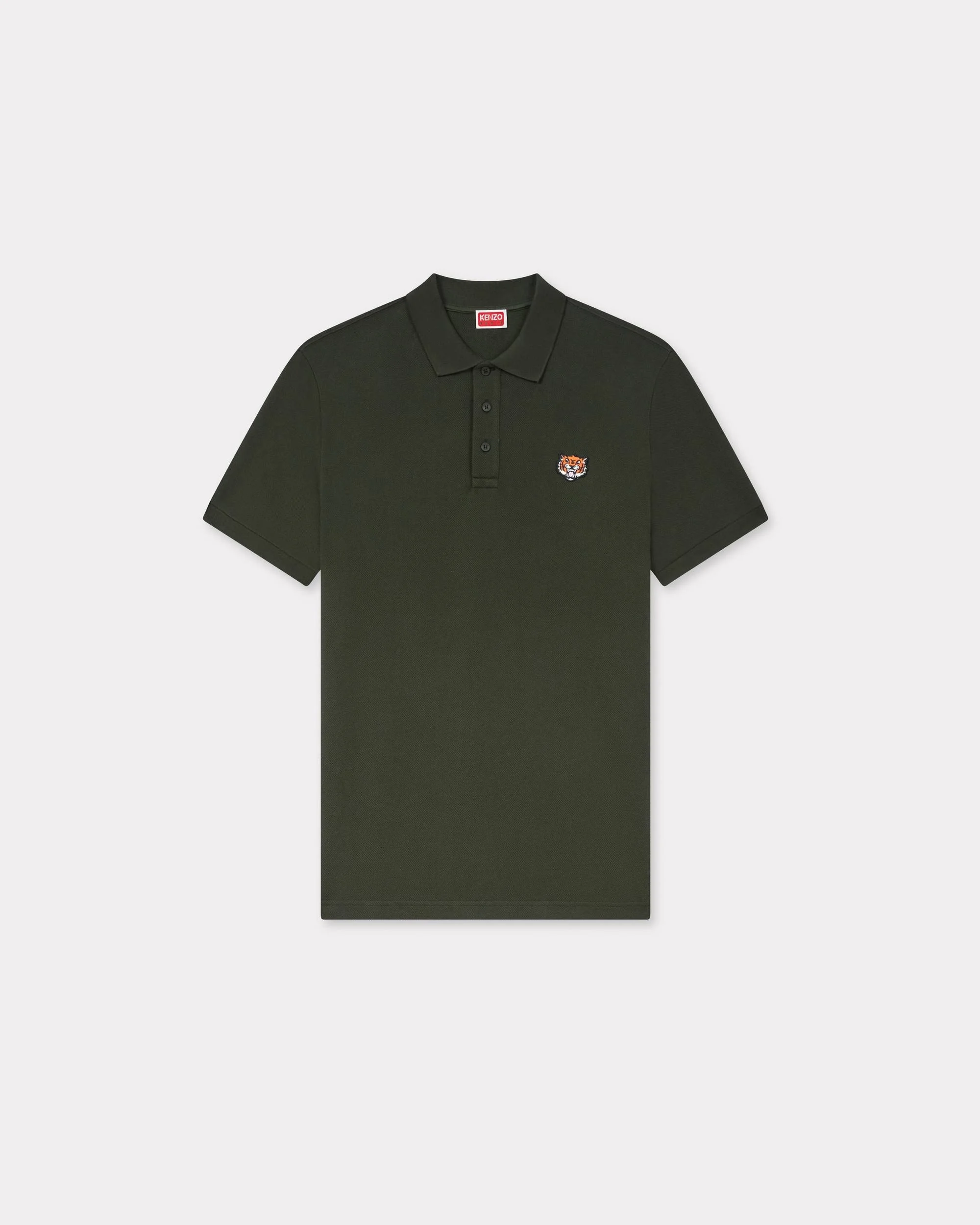 'KENZO Happy Tiger' embroidered slim polo in cotton - 1