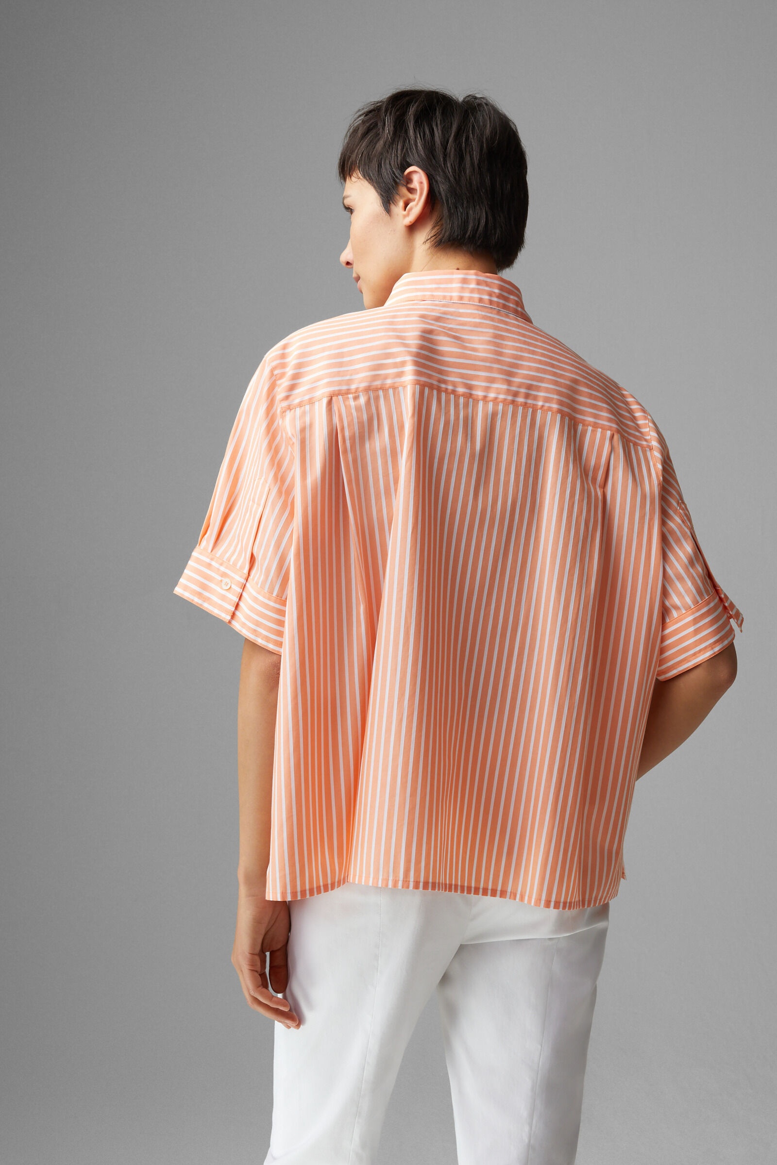 Keera Blouse in Orange/White - 3