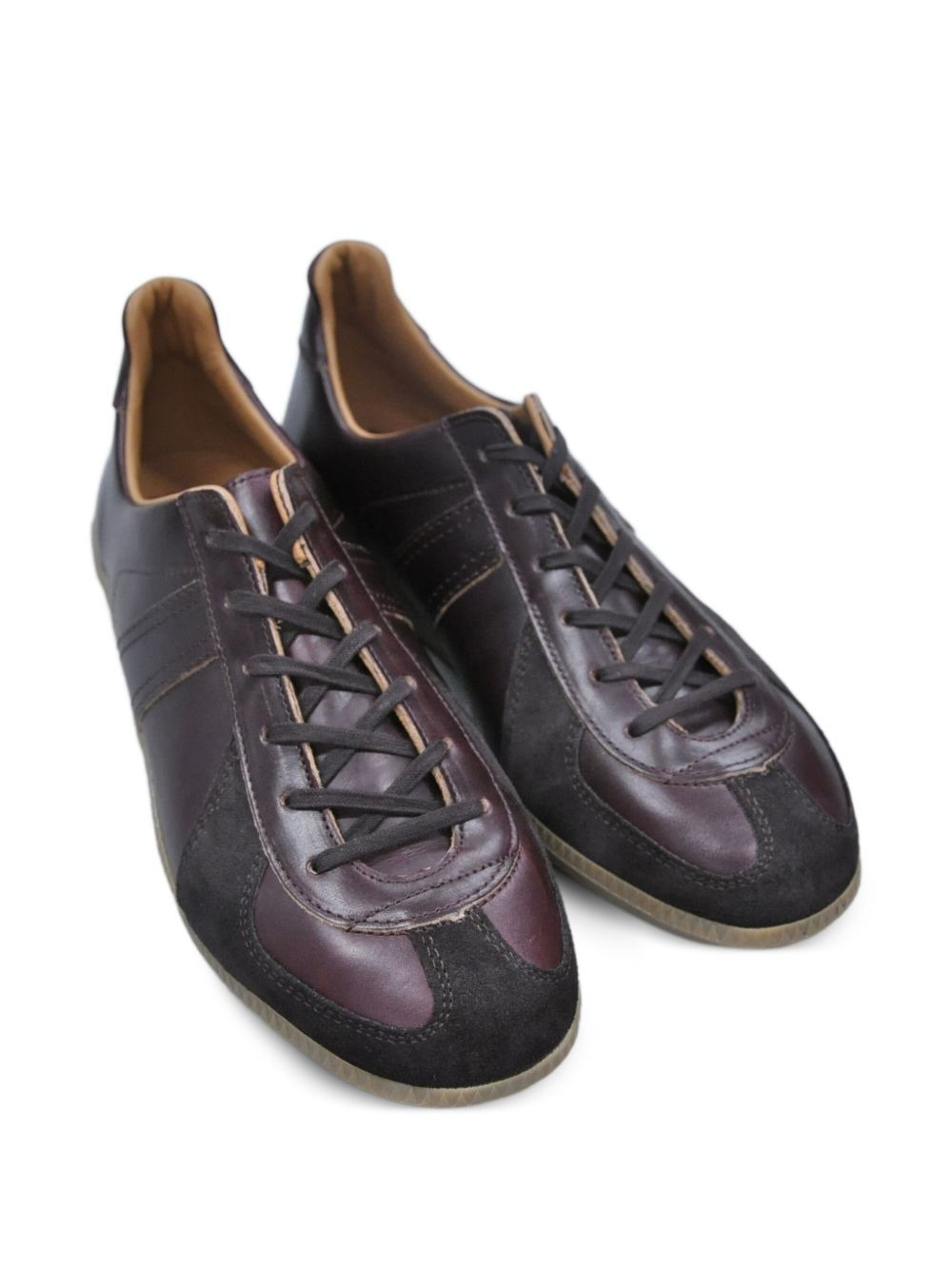 German Military leather panelled lace-up sneakers - 2