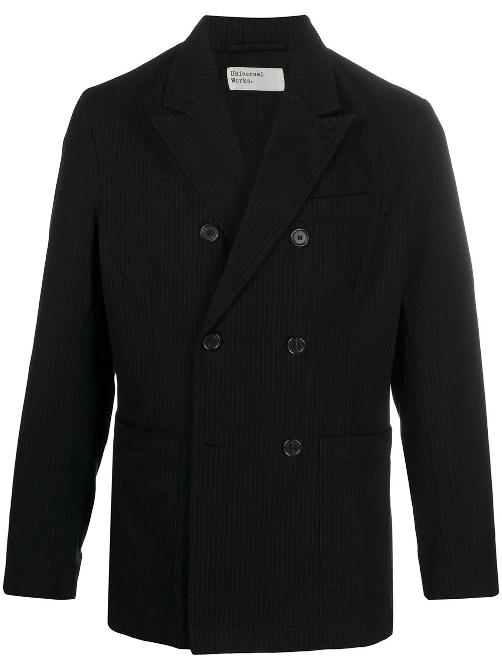 Manor pinstriped double-breasted jacket - 1