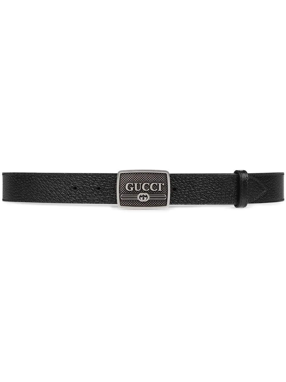 logo plaque buckle belt - 1