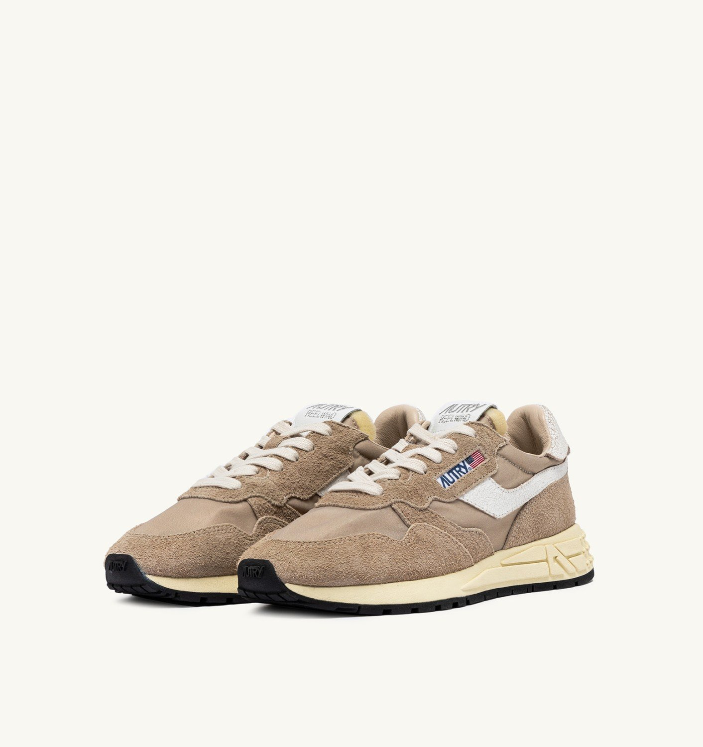 REELWIND LOW SNEAKERS IN PEPPER AND WHITE SUEDE AND NYLON - 2