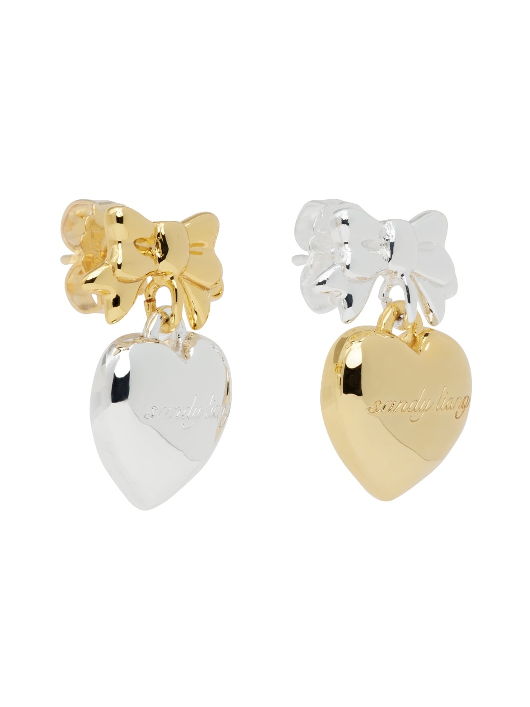 Silver & Gold Ballerina Earrings - 2