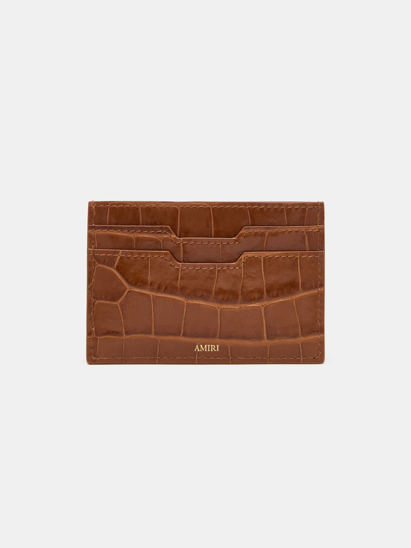 AMIRI CROC EMBOSSED CARD HOLDER outlook