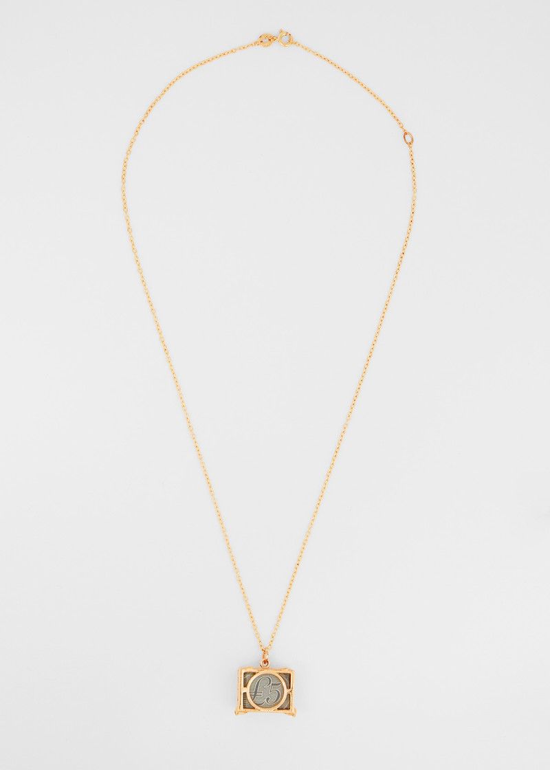 Paul Smith 'Articulated Mad Money Five Pound Note' Gold Necklace by Baroque Rocks outlook