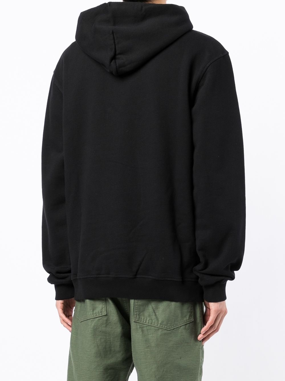 logo-patch cotton hoodie - 4