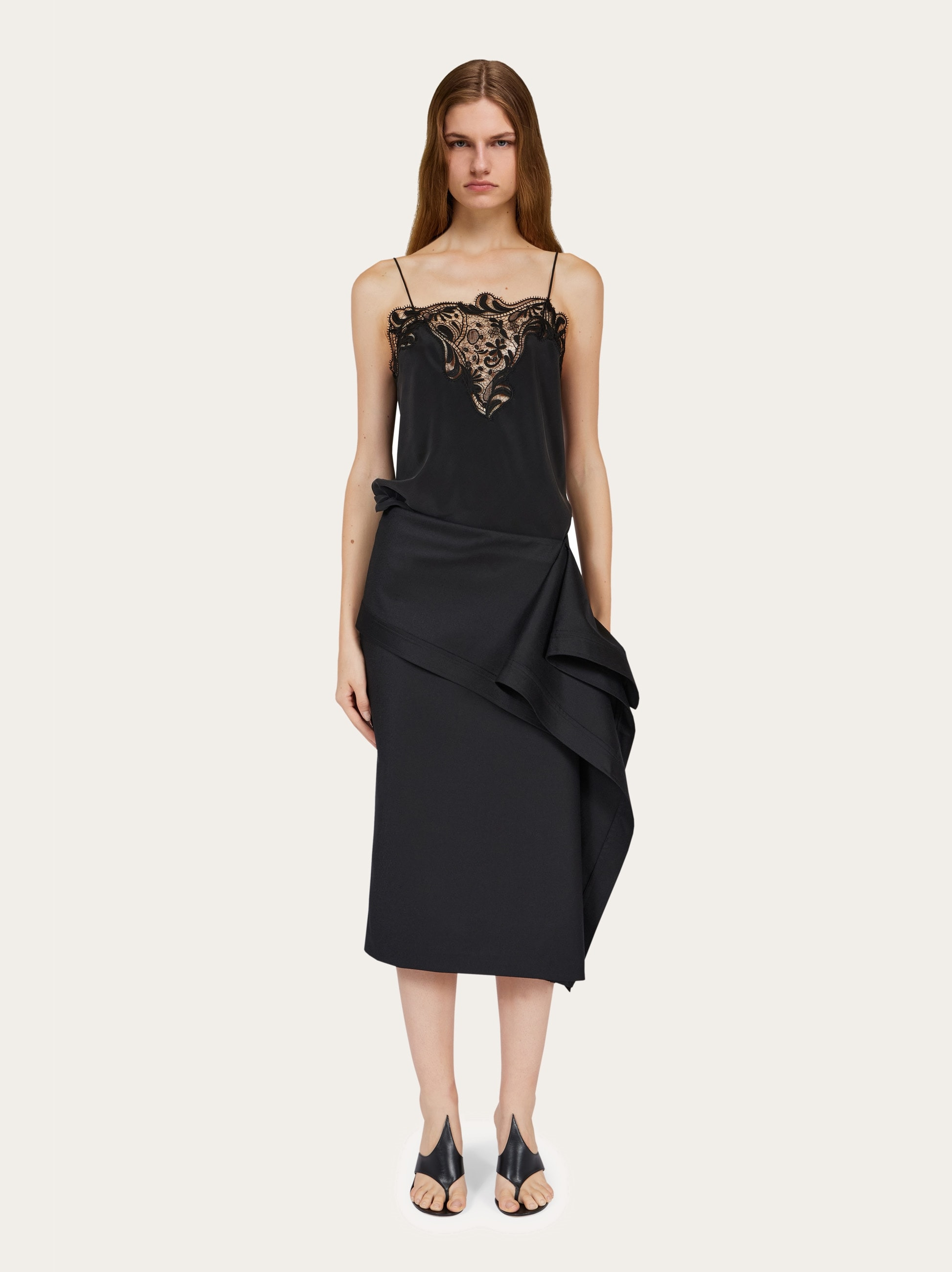 Silk top with lace detail - 5