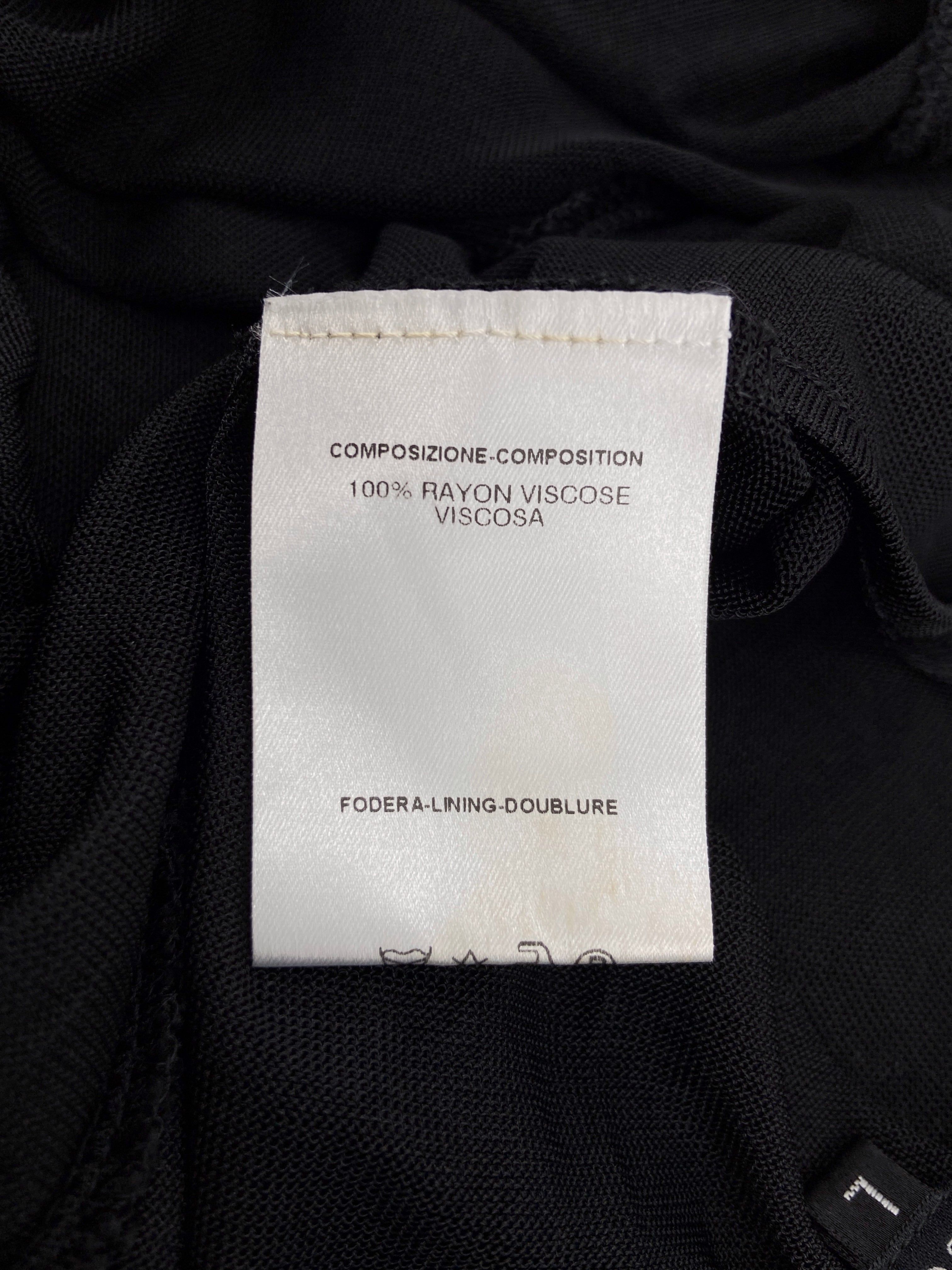 Gucci Spring 2000 Tom Ford Black Cut-Out Jersey Mesh Dress L - 17