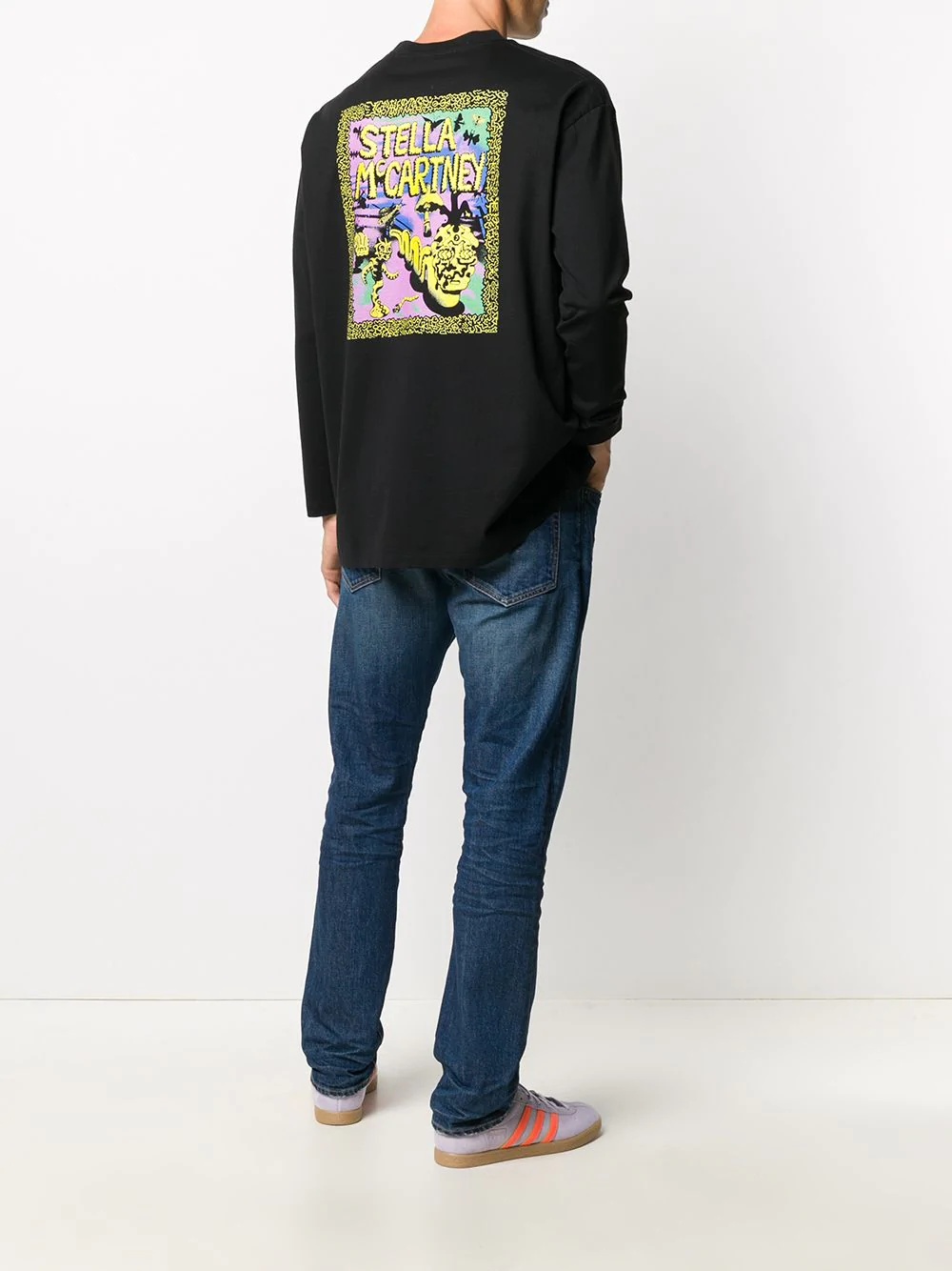 graphic print long-sleeve T-shirt  - 2