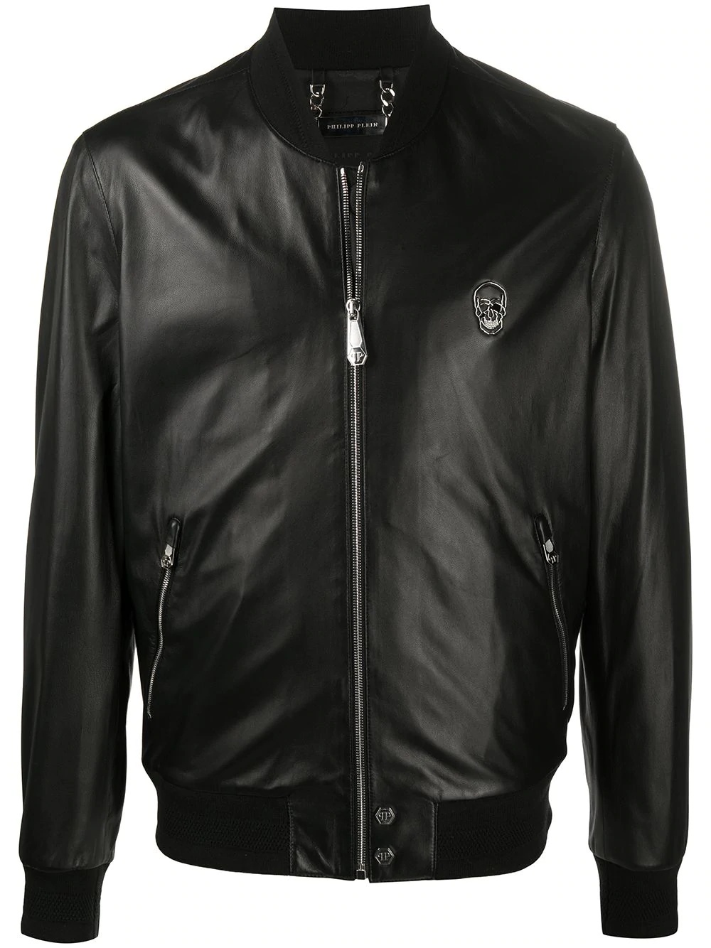 skull-plaque bomber jacket - 1