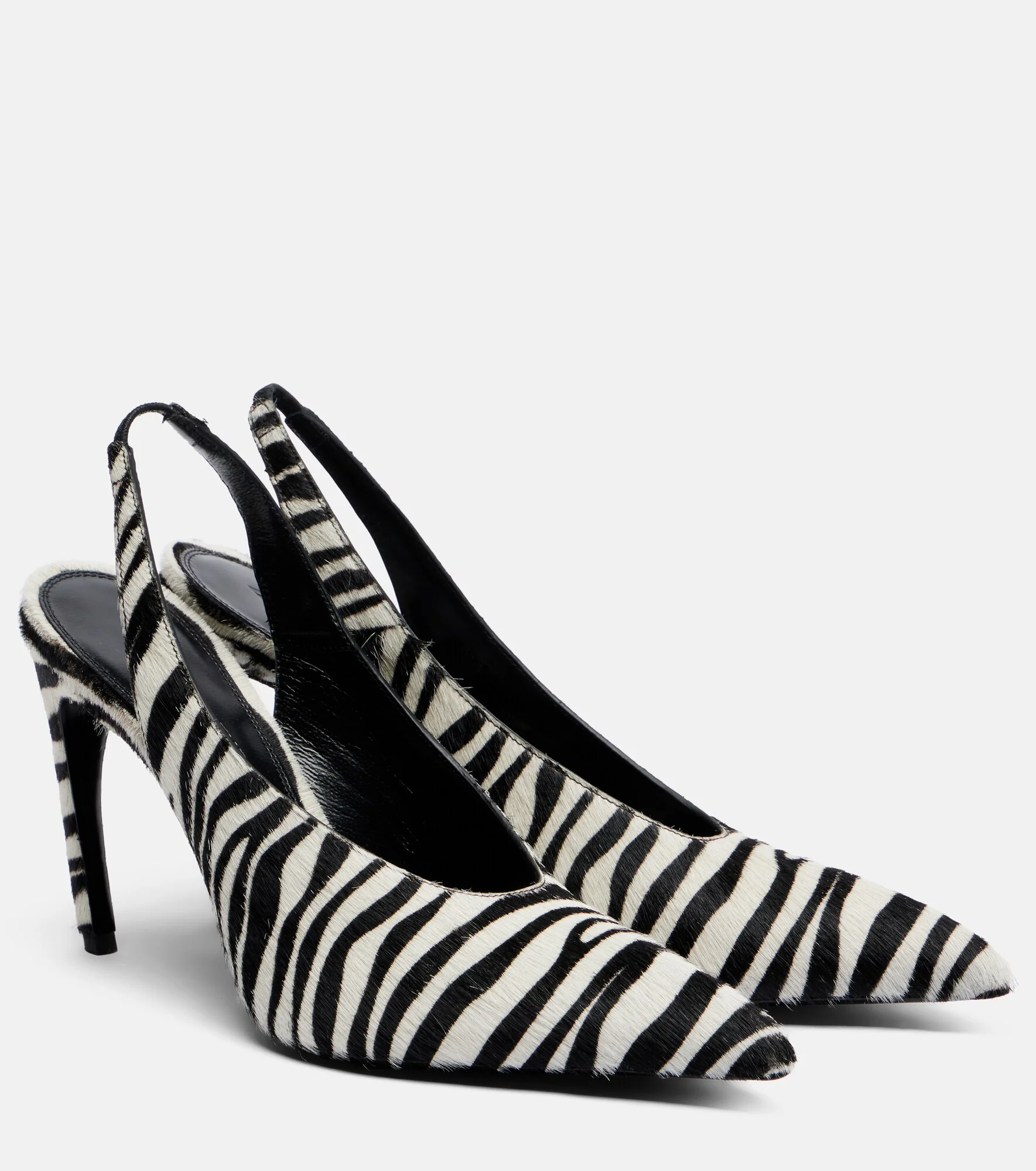Viper zebra-print calf hair pumps - 1