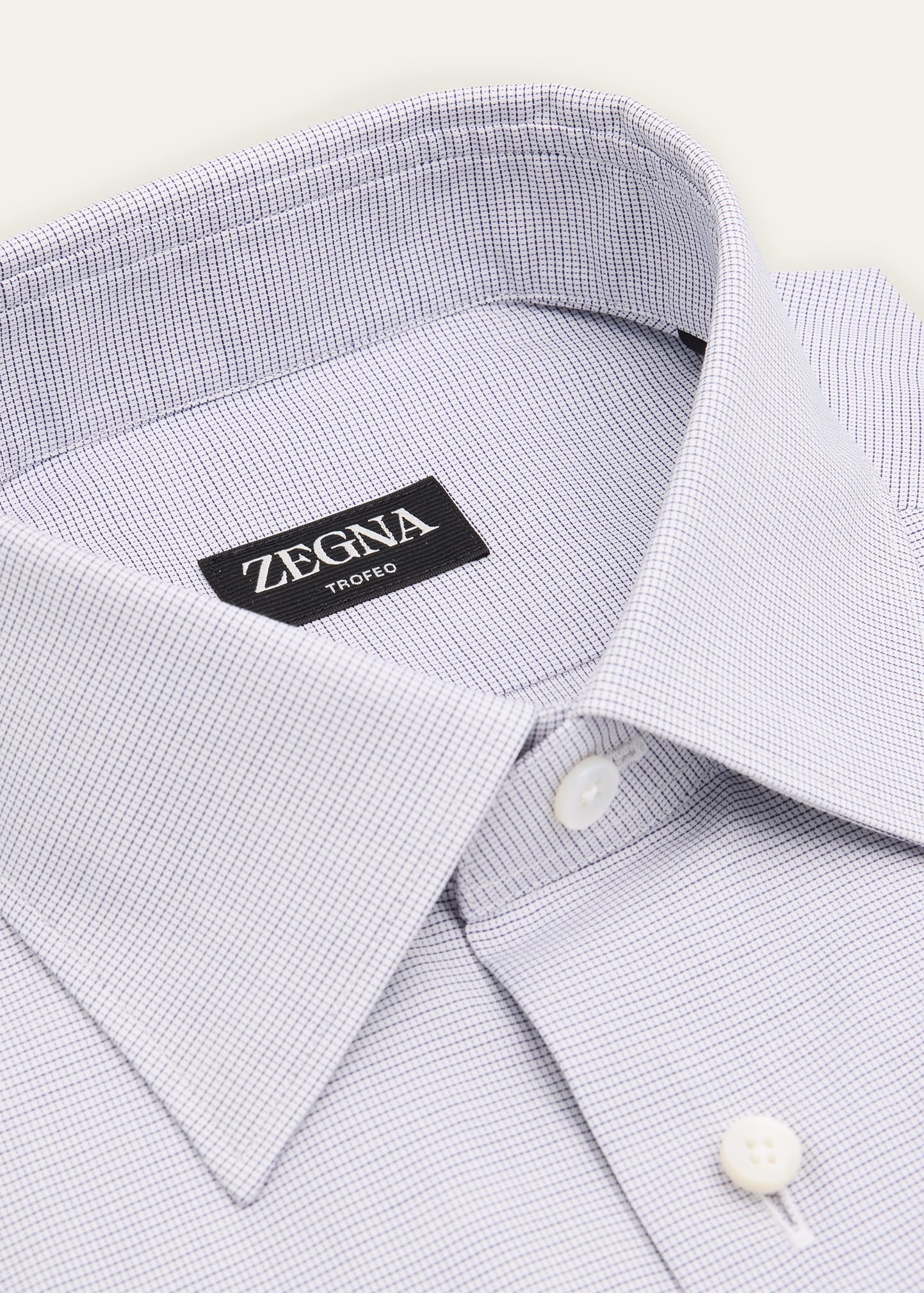 Men's Trofeo Cotton Micro-Check Dress Shirt - 2