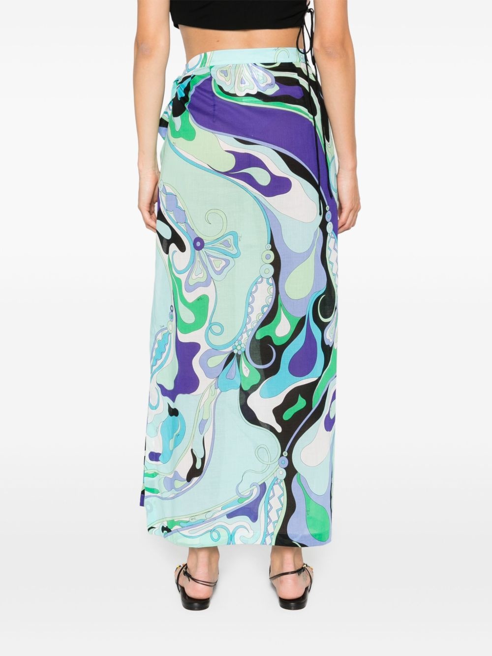 printed midi skirt - 4