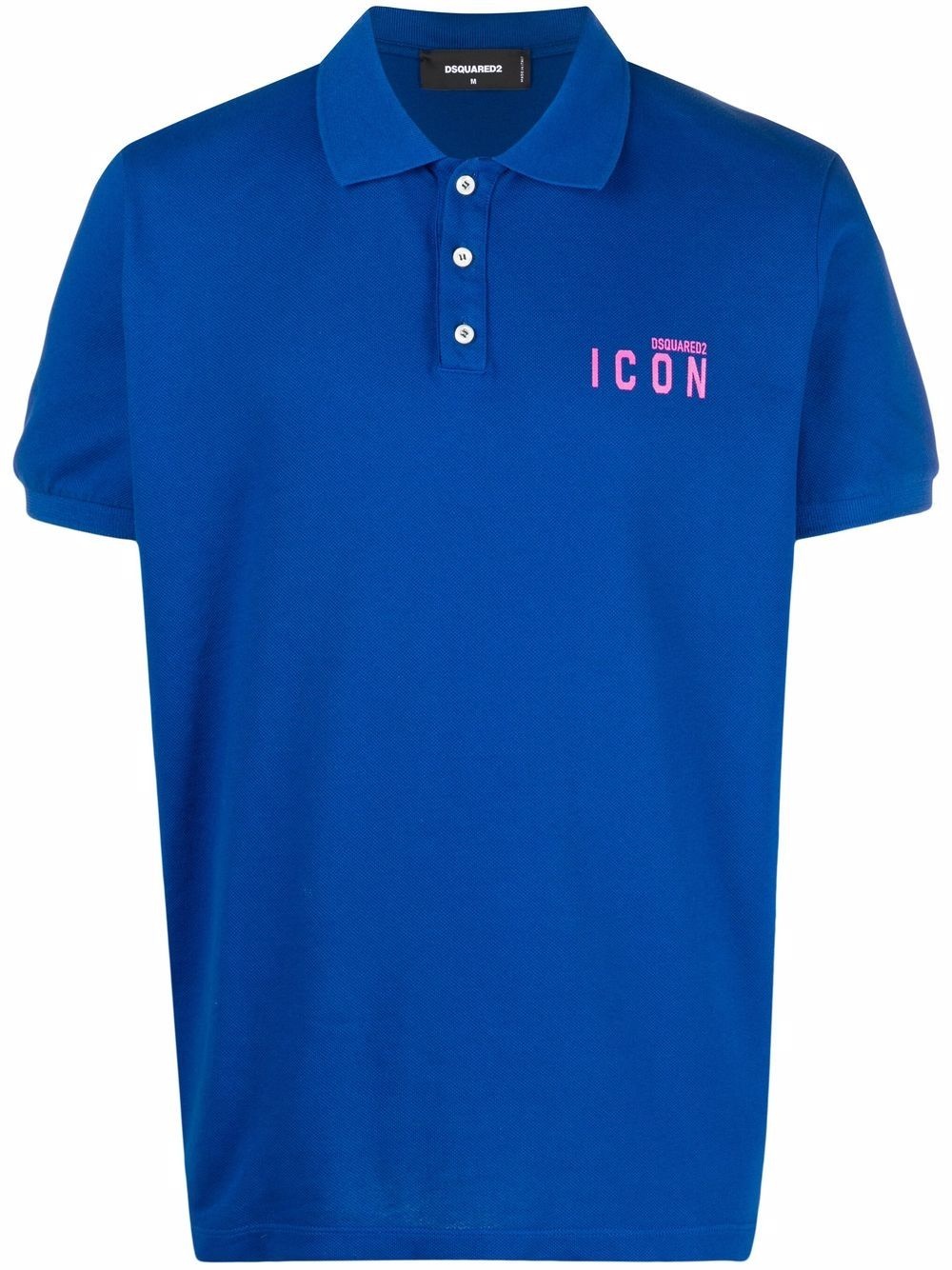 Icon-print polo shirt - 1