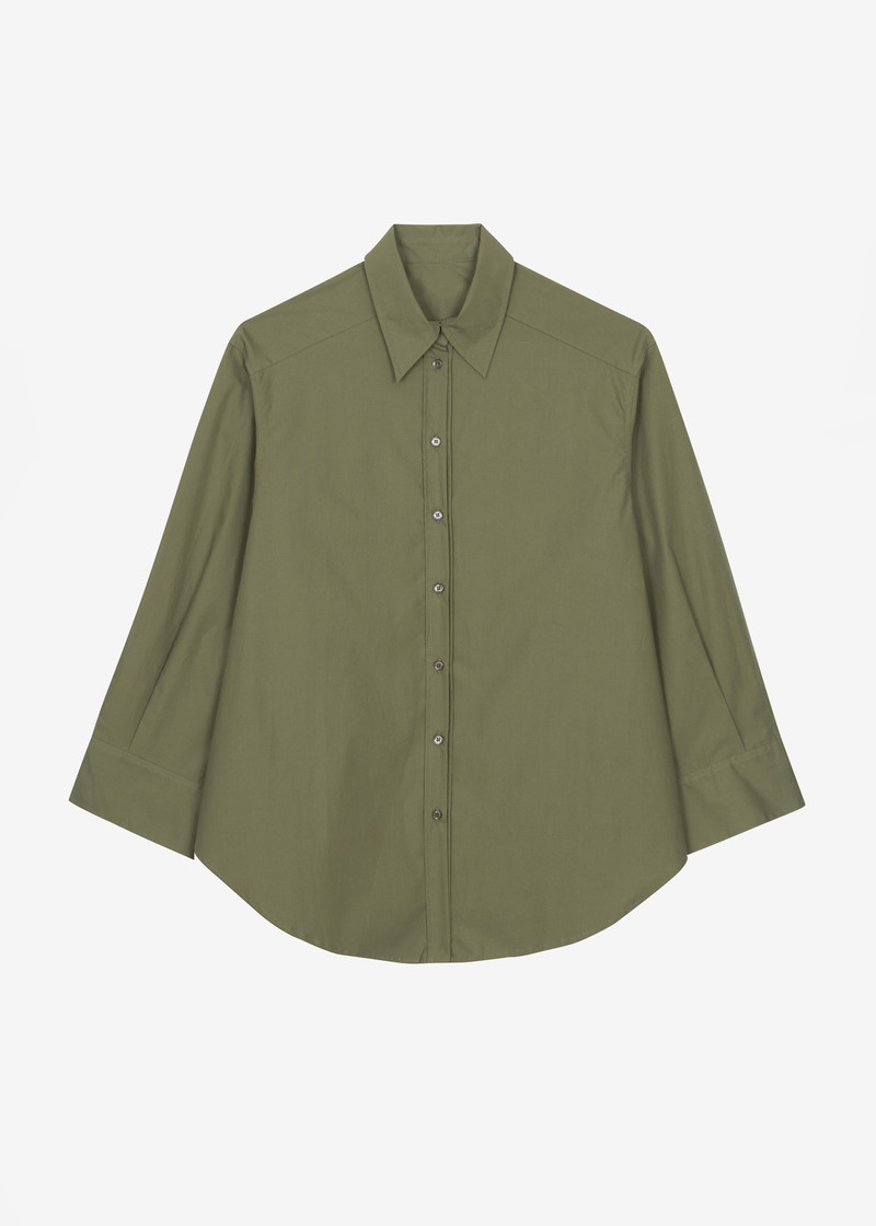 Prato Button Up Shirt - Khaki 1