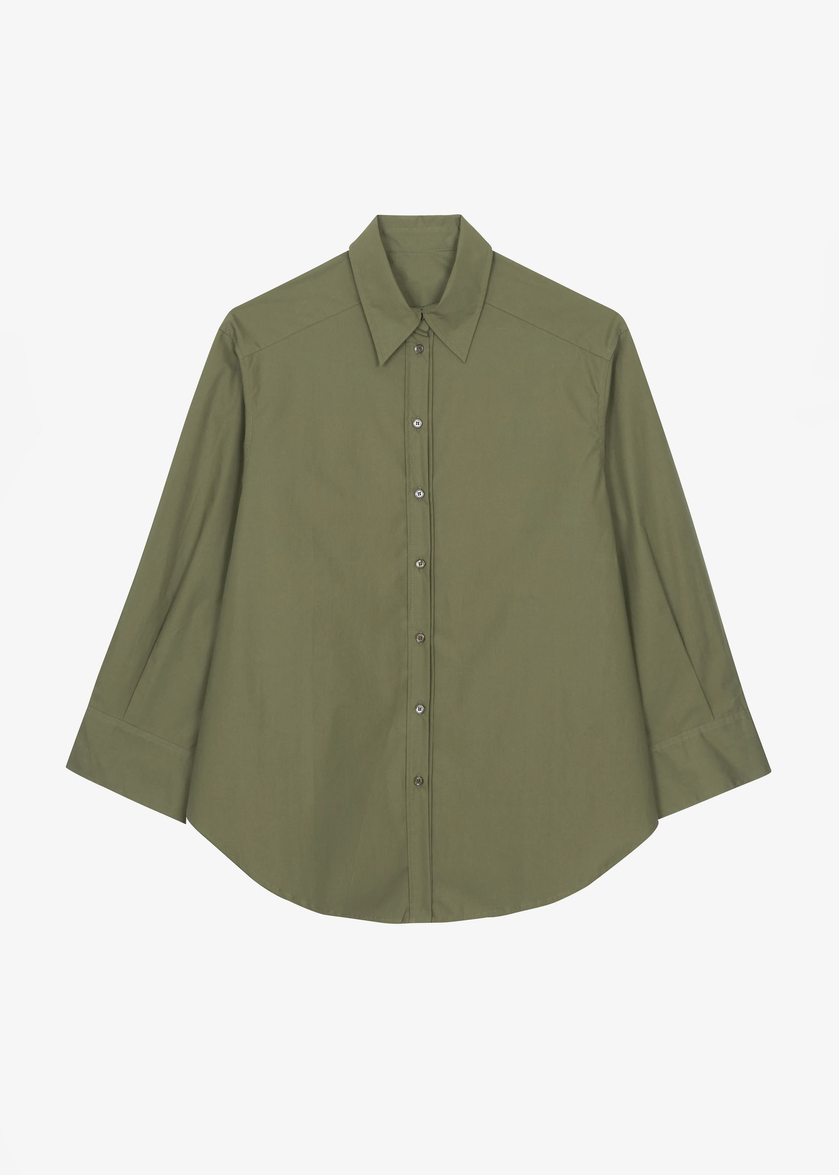 Prato Button Up Shirt - Khaki - 1
