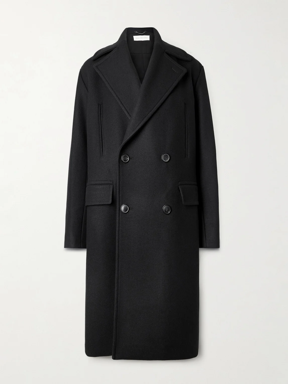 Oversized Double-Breasted Wool-Blend Twill Coat - 1