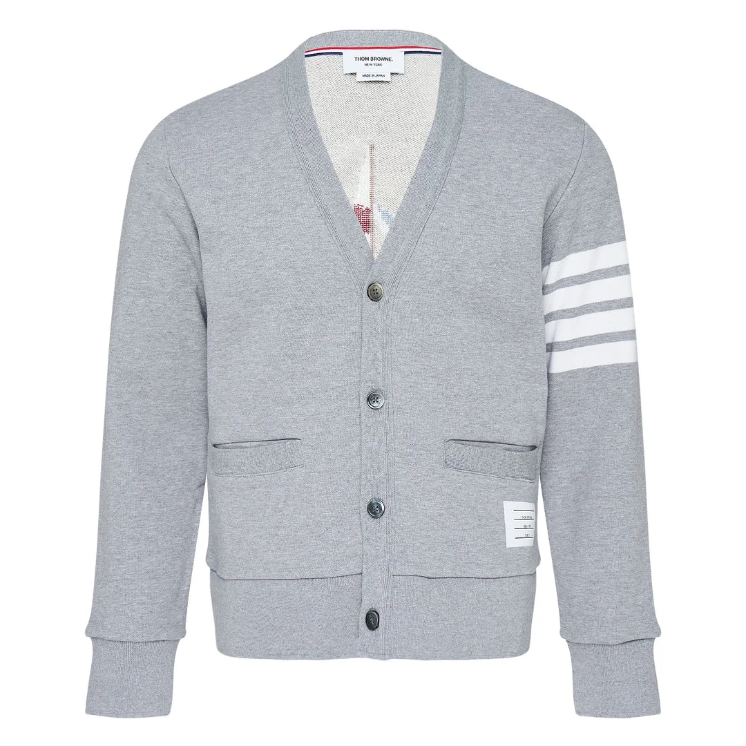 V-Neck 4-Bar Stripe Cardigan - 1