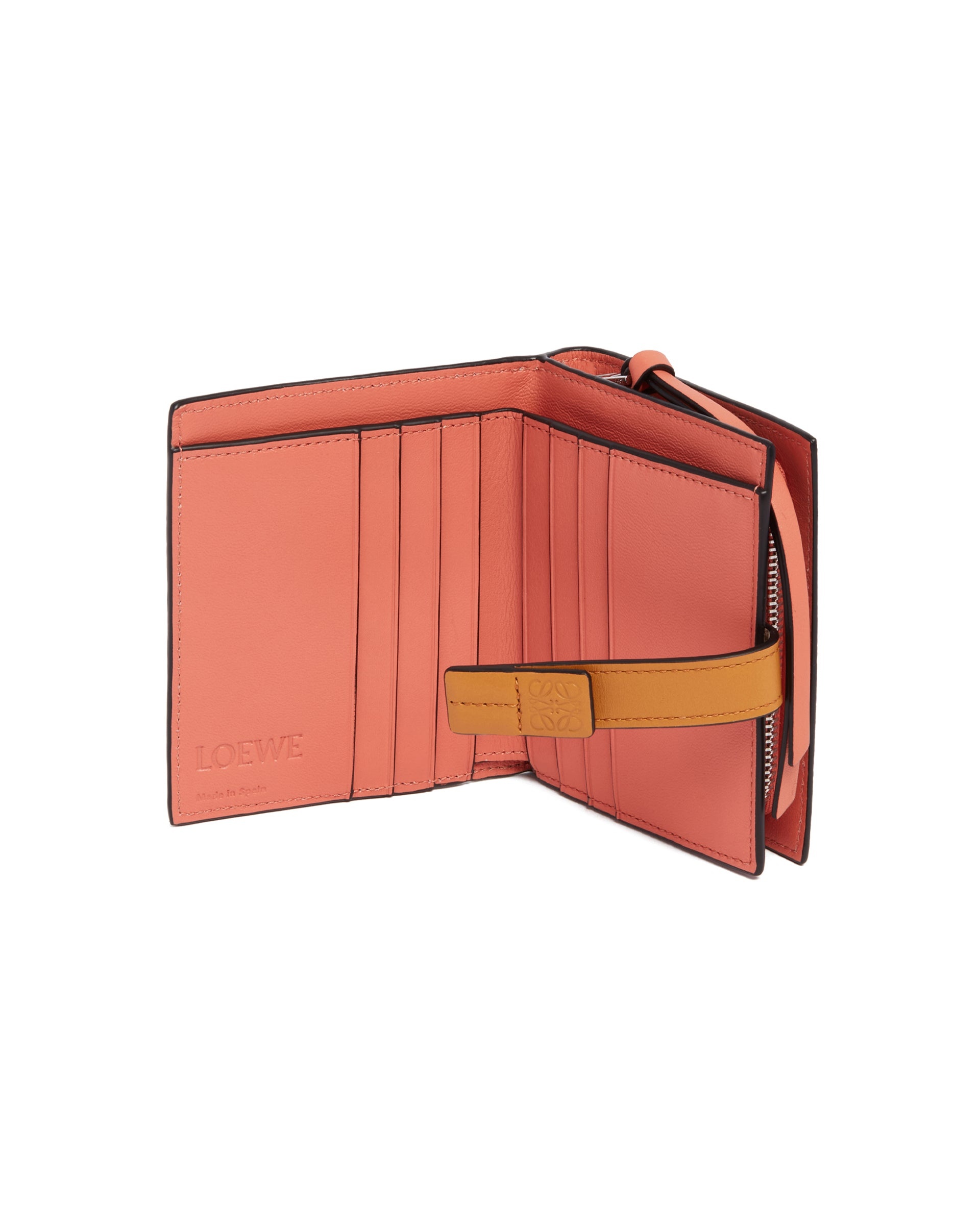 Beige Bifold Wallet with Zip - 3