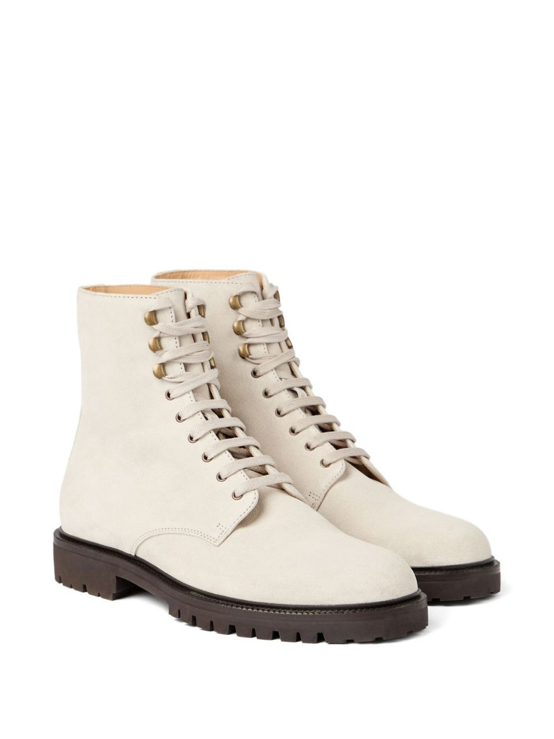 Brunello Cucinelli lace-up suede boots outlook