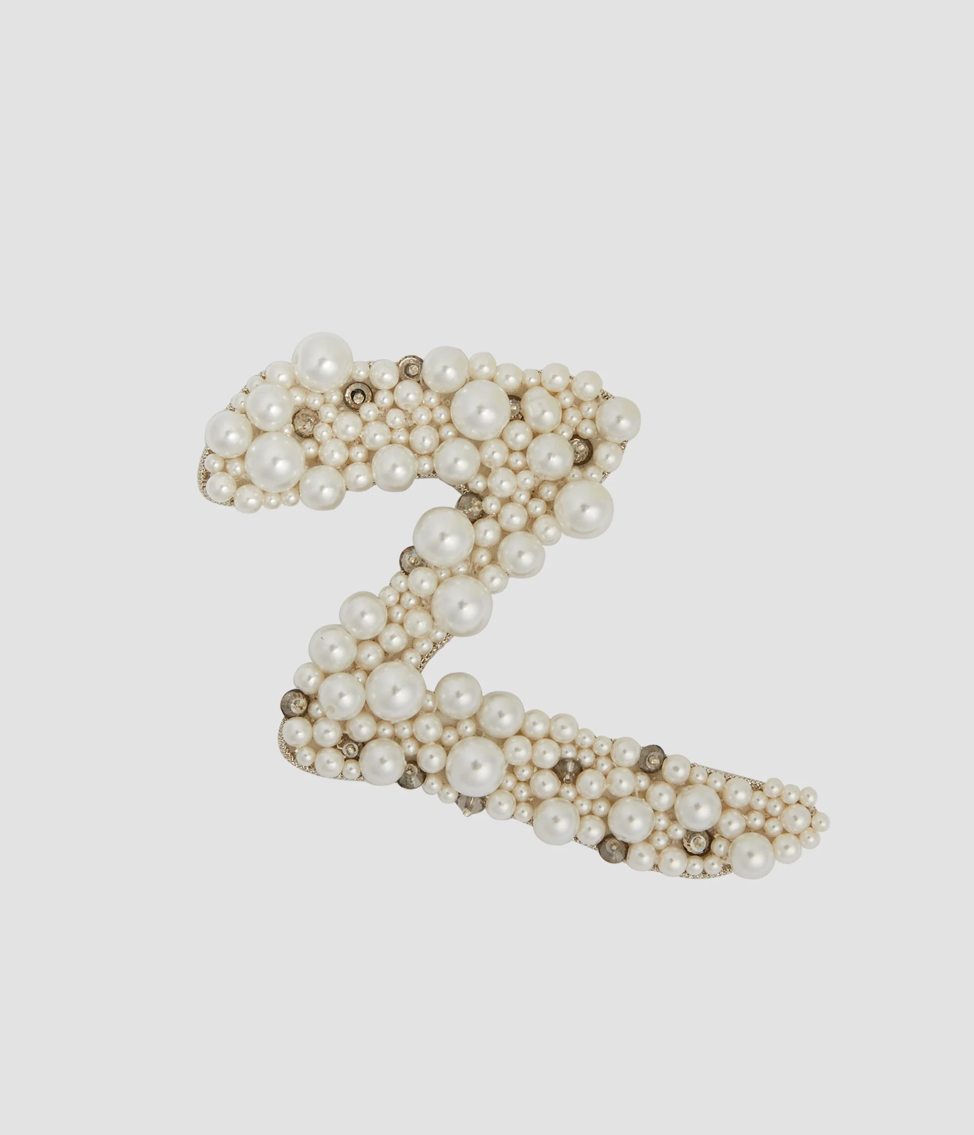PEARL ALPHABET BROOCH Z - 1