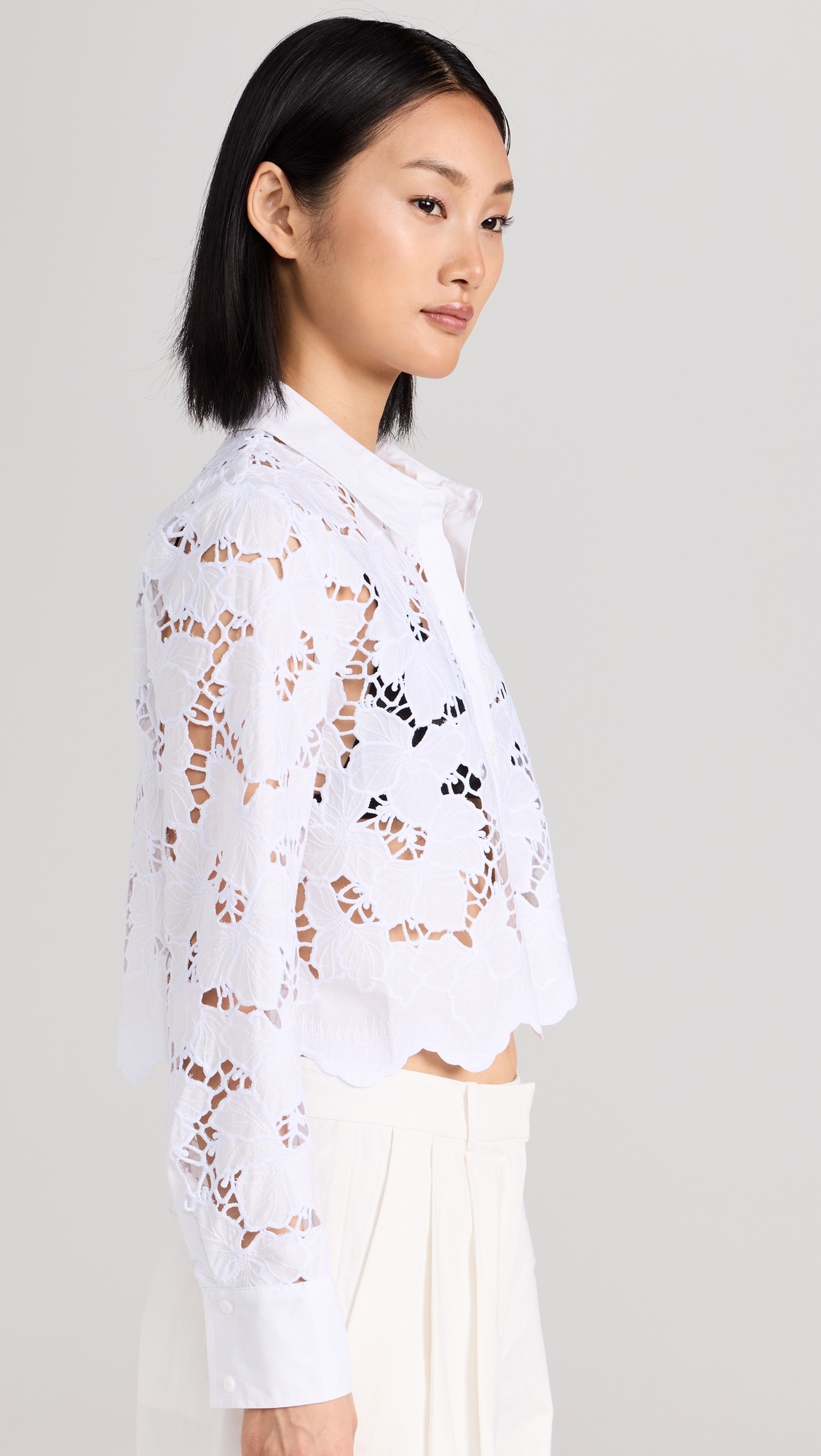 Seychelle Lace Cropped Blouse - 3
