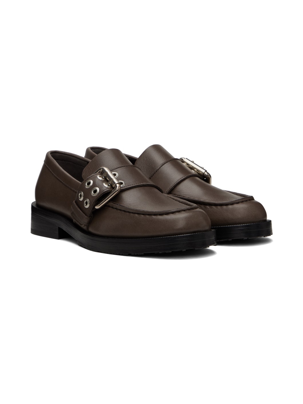 SSENSE Work Capsule Brown Soho Loafers - 4