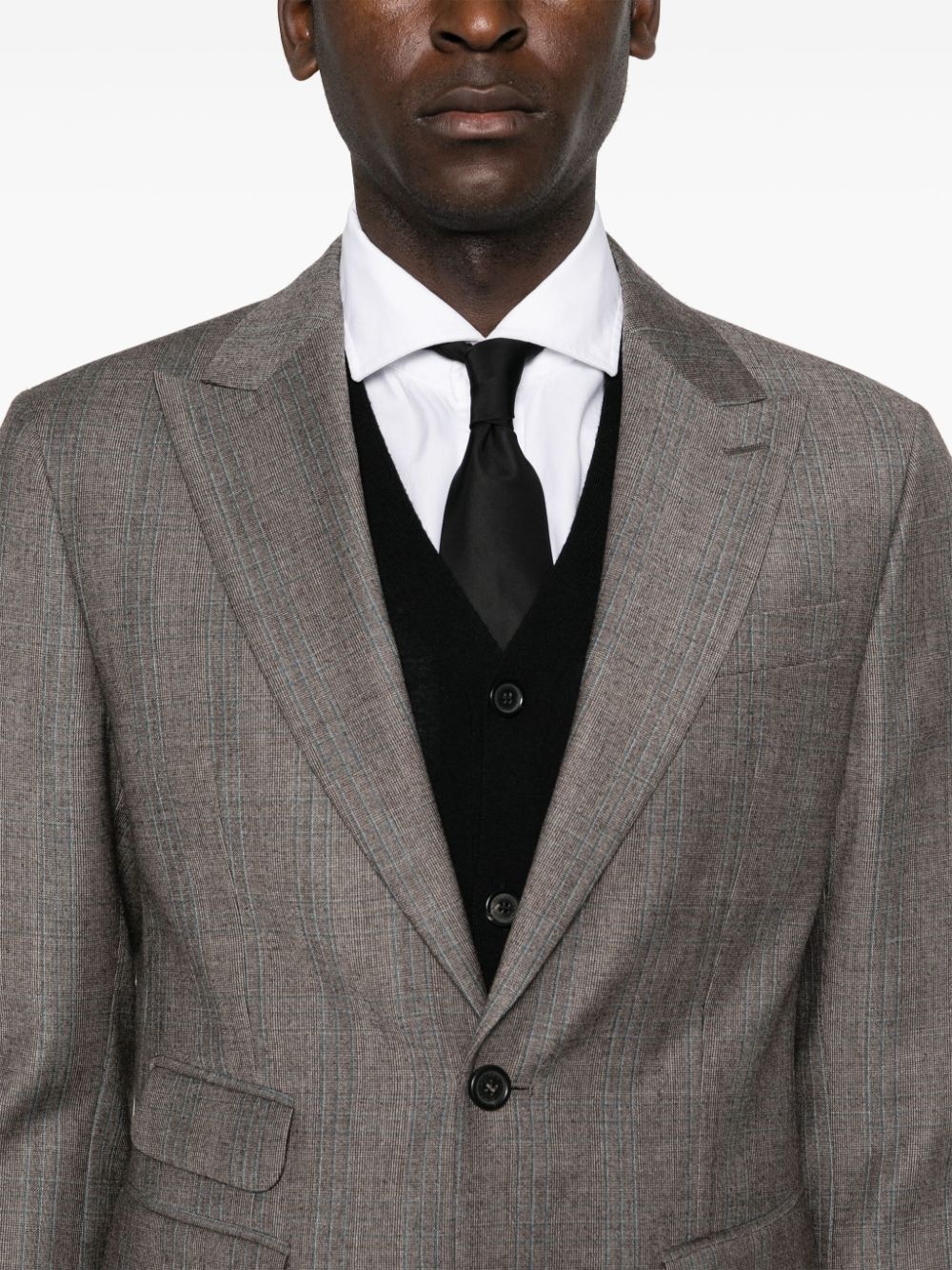 double-breasted virgin wool suit - 5