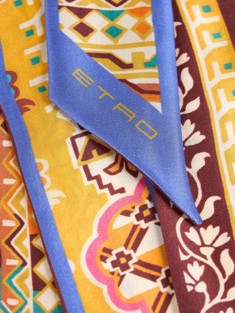 printed silk foulard - 2