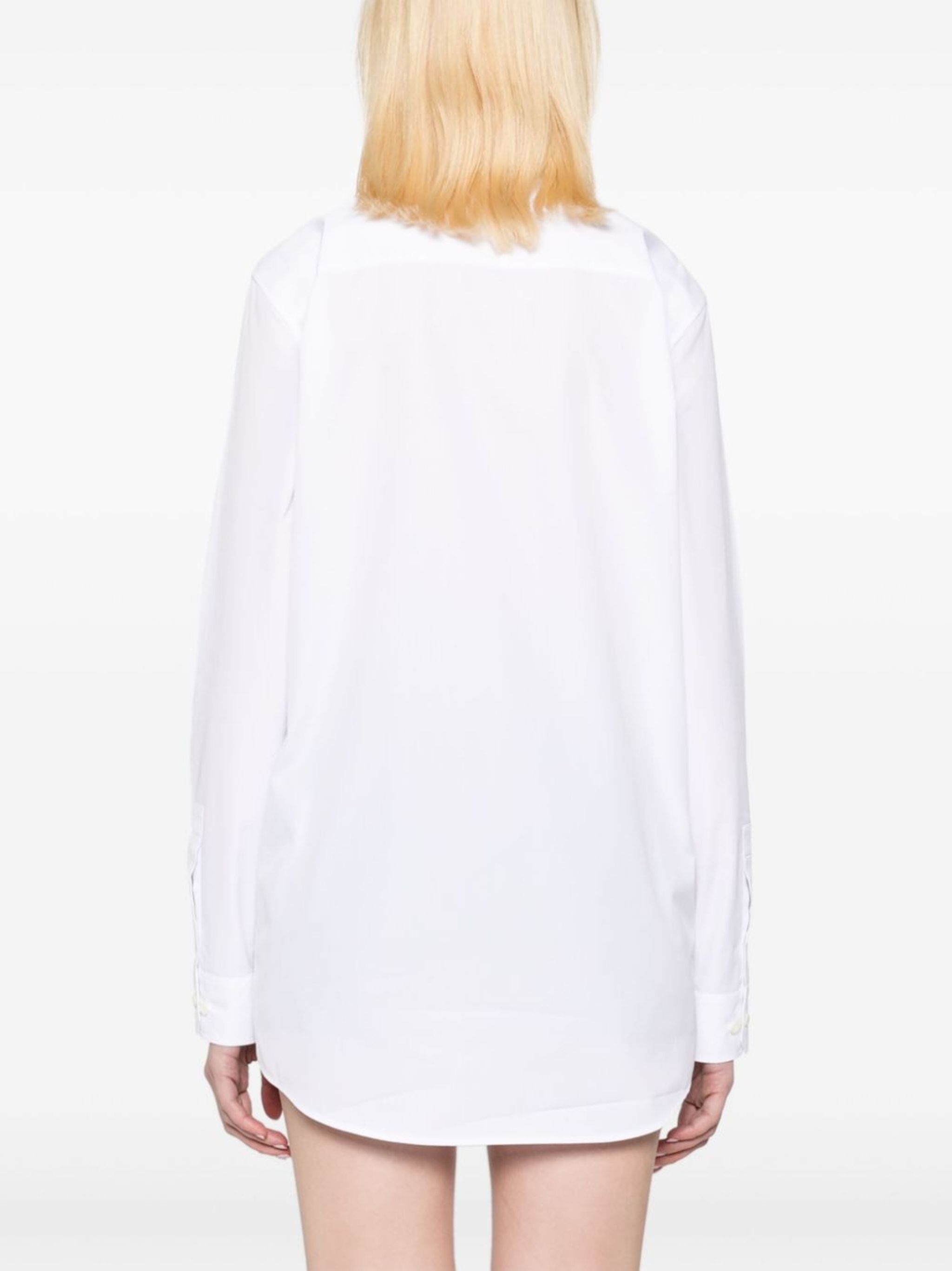 oversize-collar cotton shirt - 4