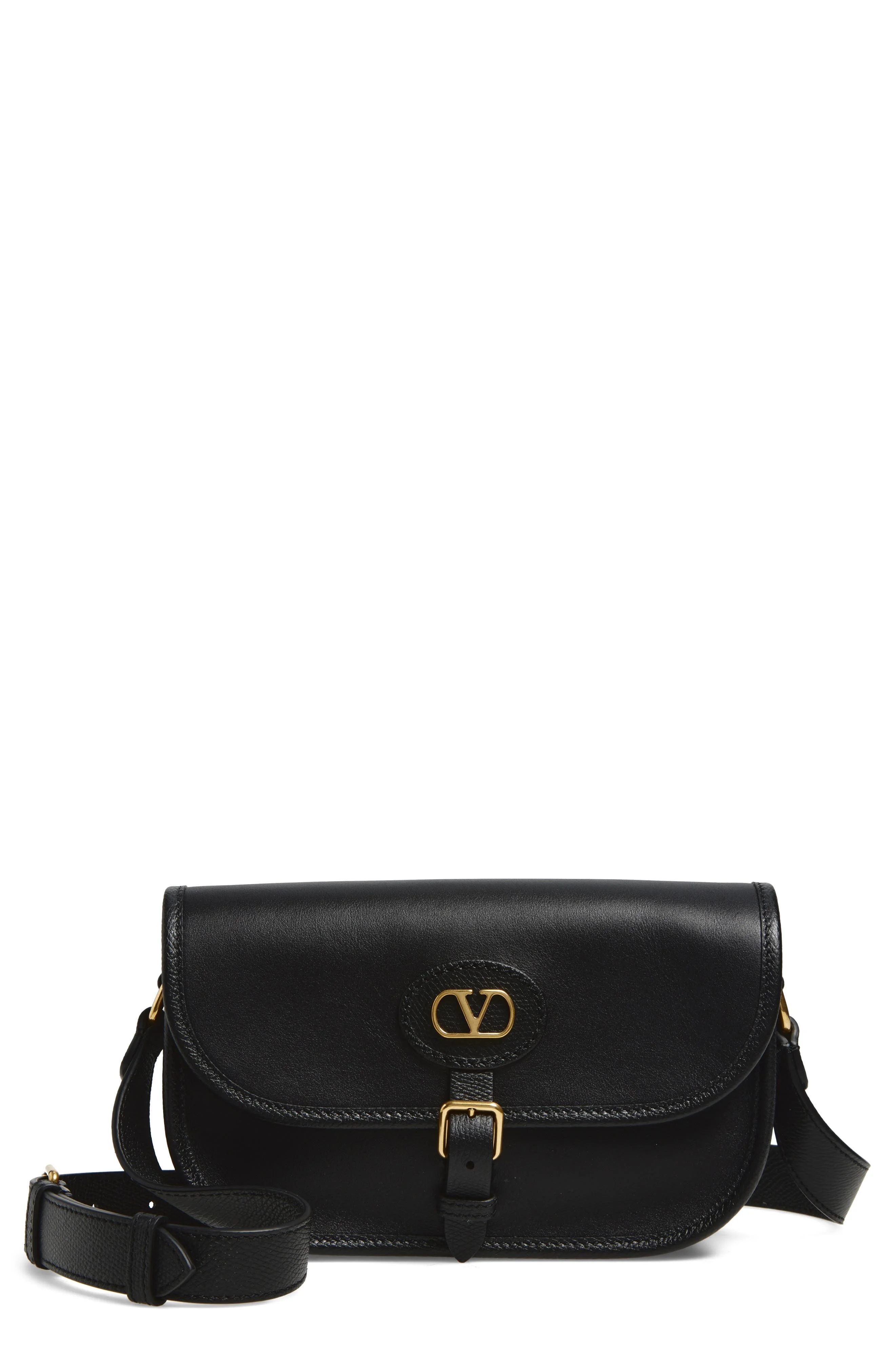Valentino Small Antibes Leather Crossbody Bag in Black at Nordstrom - 1