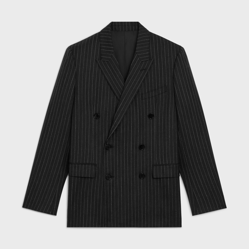 RECTANGLE JACKET IN STRIPED WOOL FABRIC 1