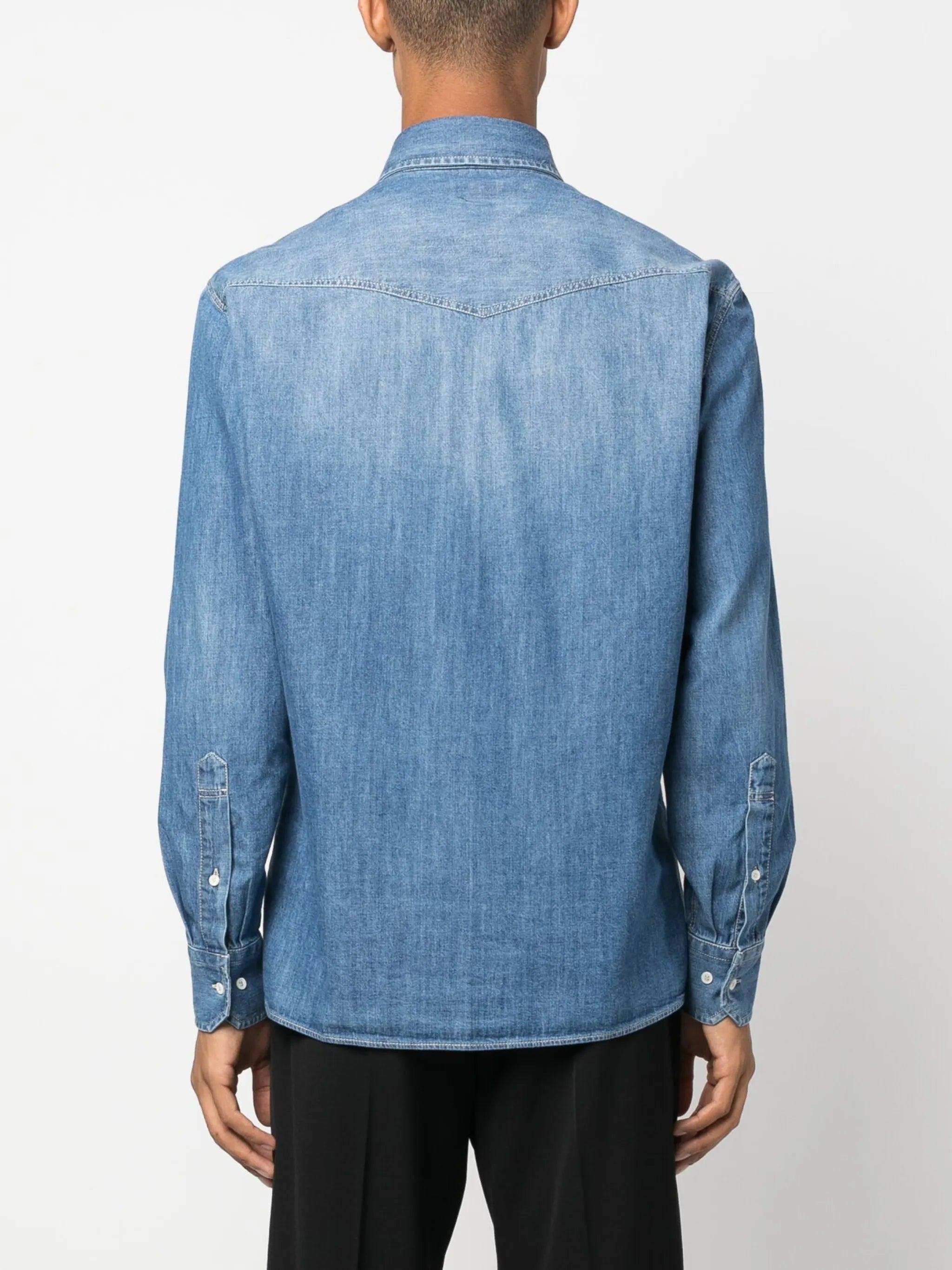 Brunello Cucinelli Button-up Cotton Denim Shirt - 3