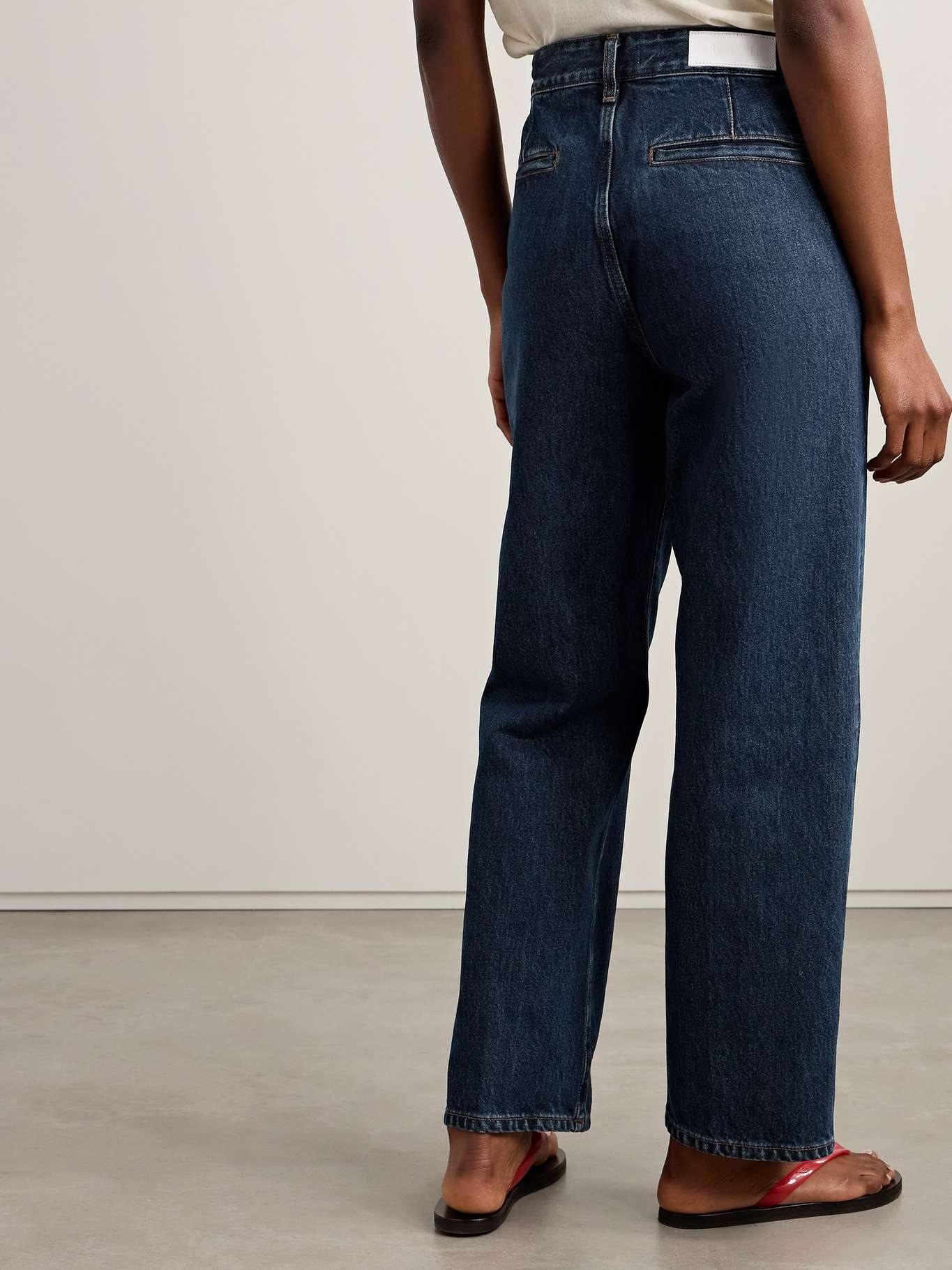 The Westley high-rise straight-leg organic jeans Dark denim - 4