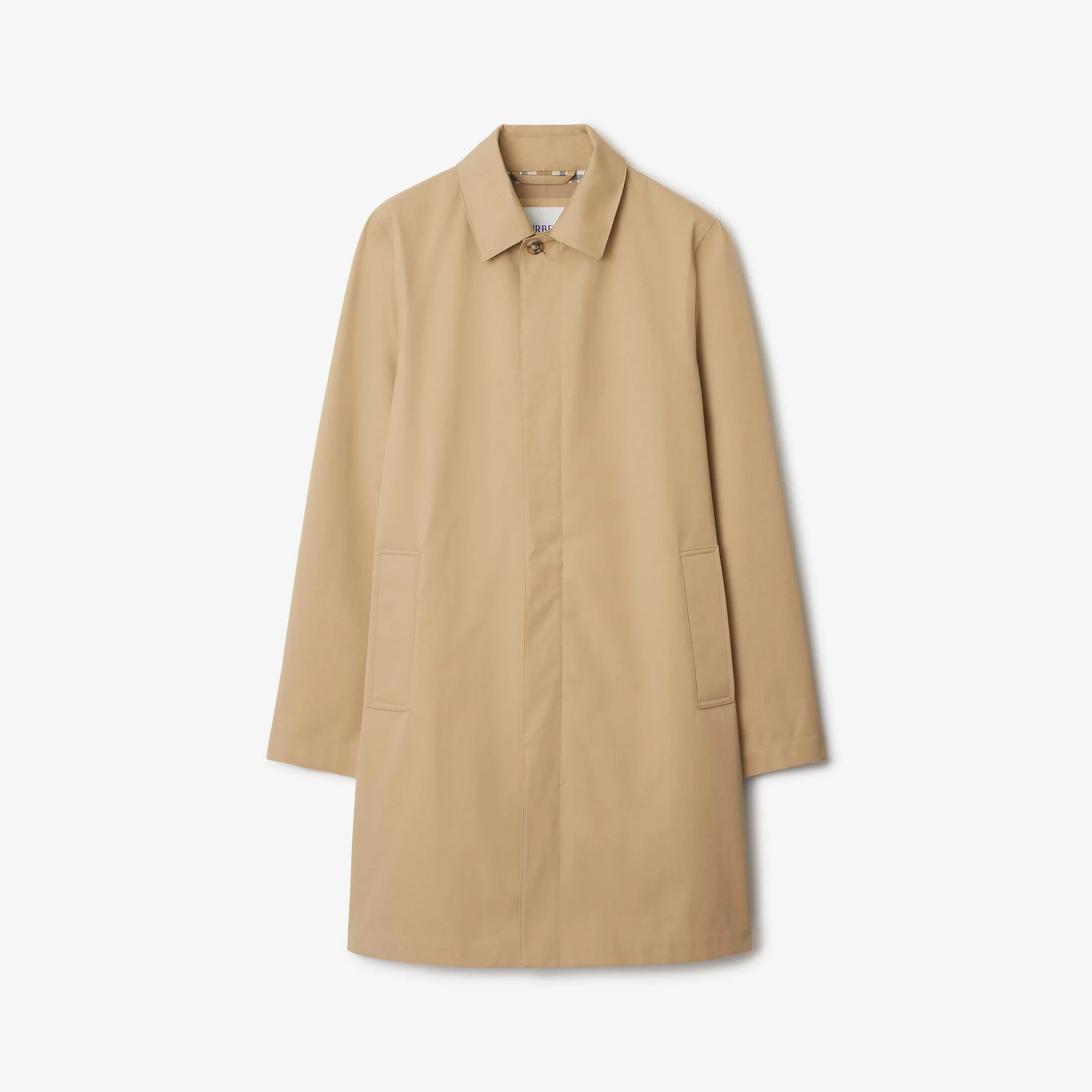 Mid-length Bonded Gabardine Car Coat - 1