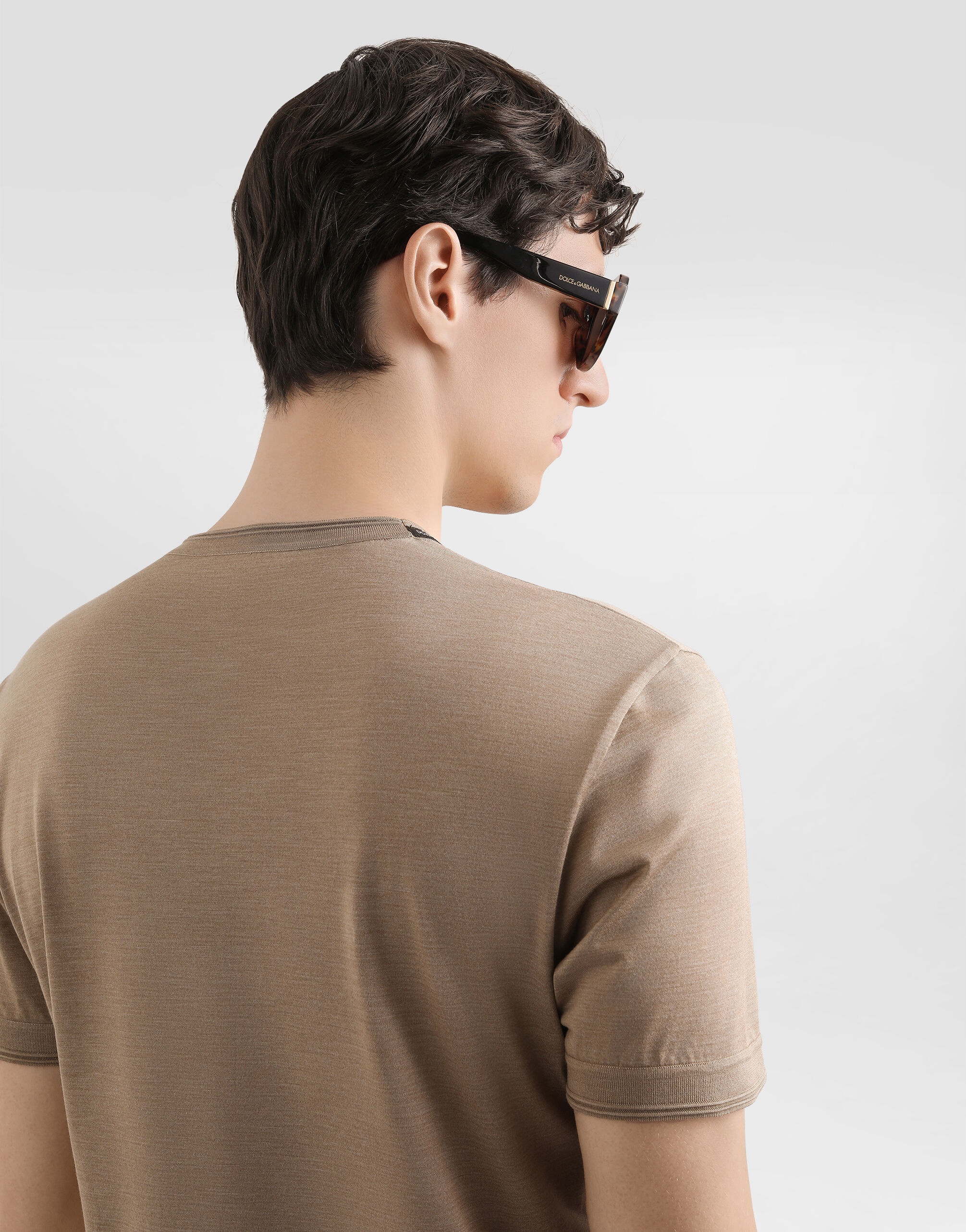 Short-sleeved silk t-shirt - 5