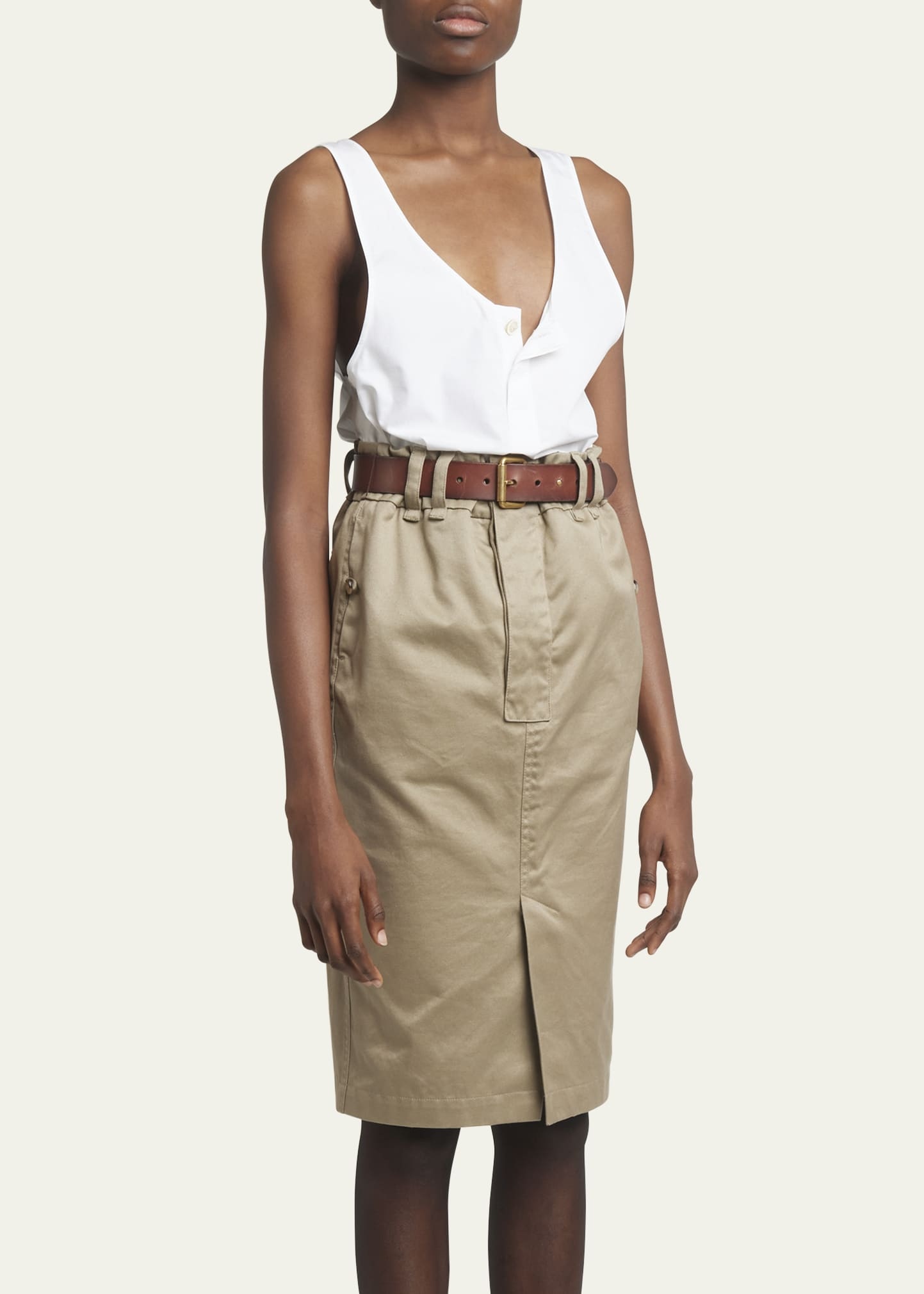 Scoop-Neck Cotton Tank Top - 4