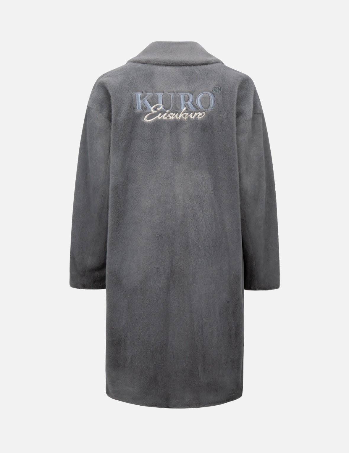 Logo Embroidered Faux Fur Coat - 2