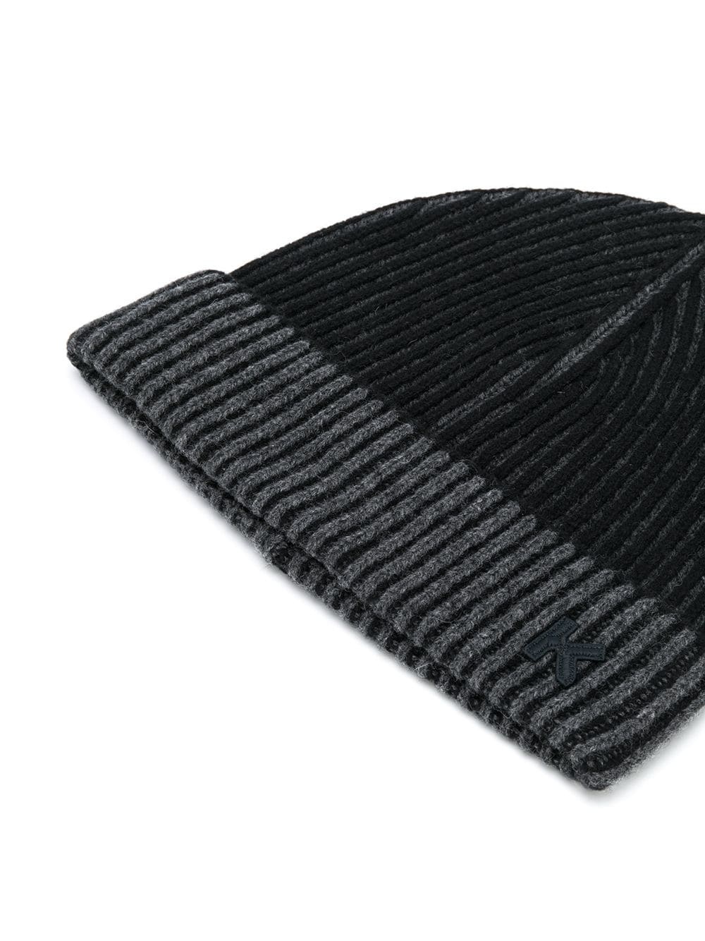 logo ribbed beanie - 2