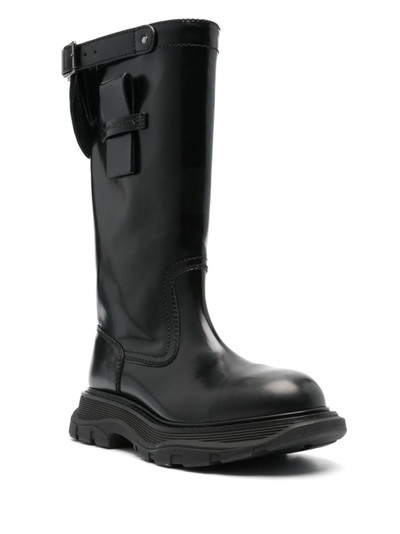 Alexander McQueen mid-calf leather boots outlook
