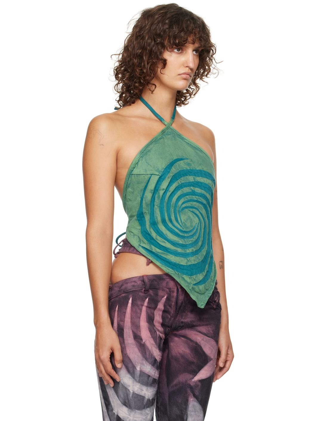 Green & Blue Bandana Tank Top - 2