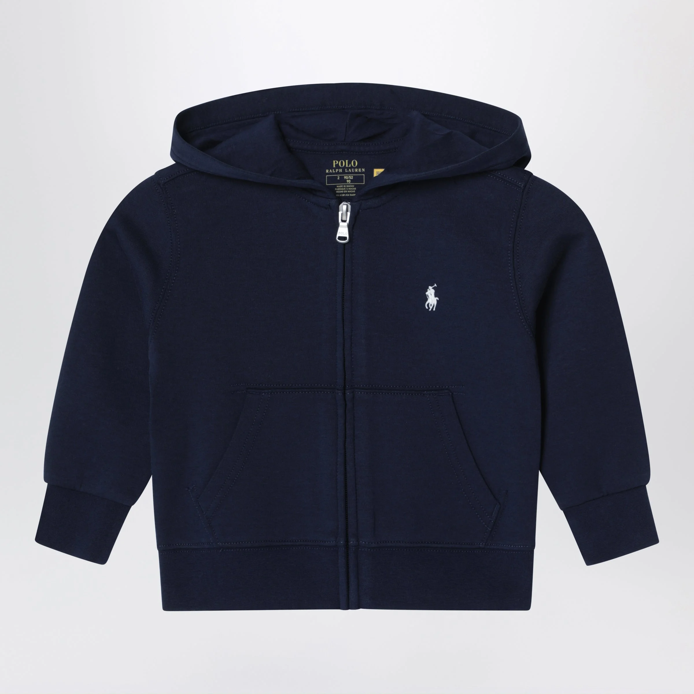 Navy blue zip-up sweatshirt - 1
