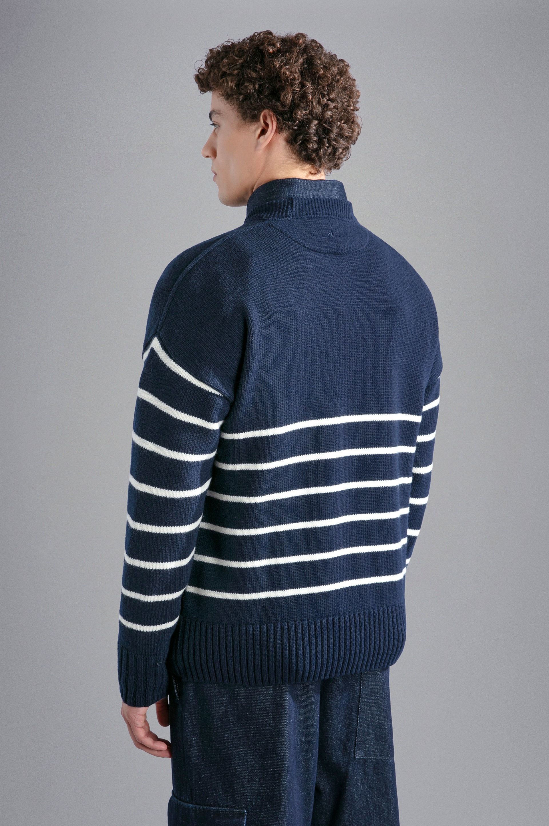 RE-WOOL CREWNECK WITH SHARK INLAY - 3